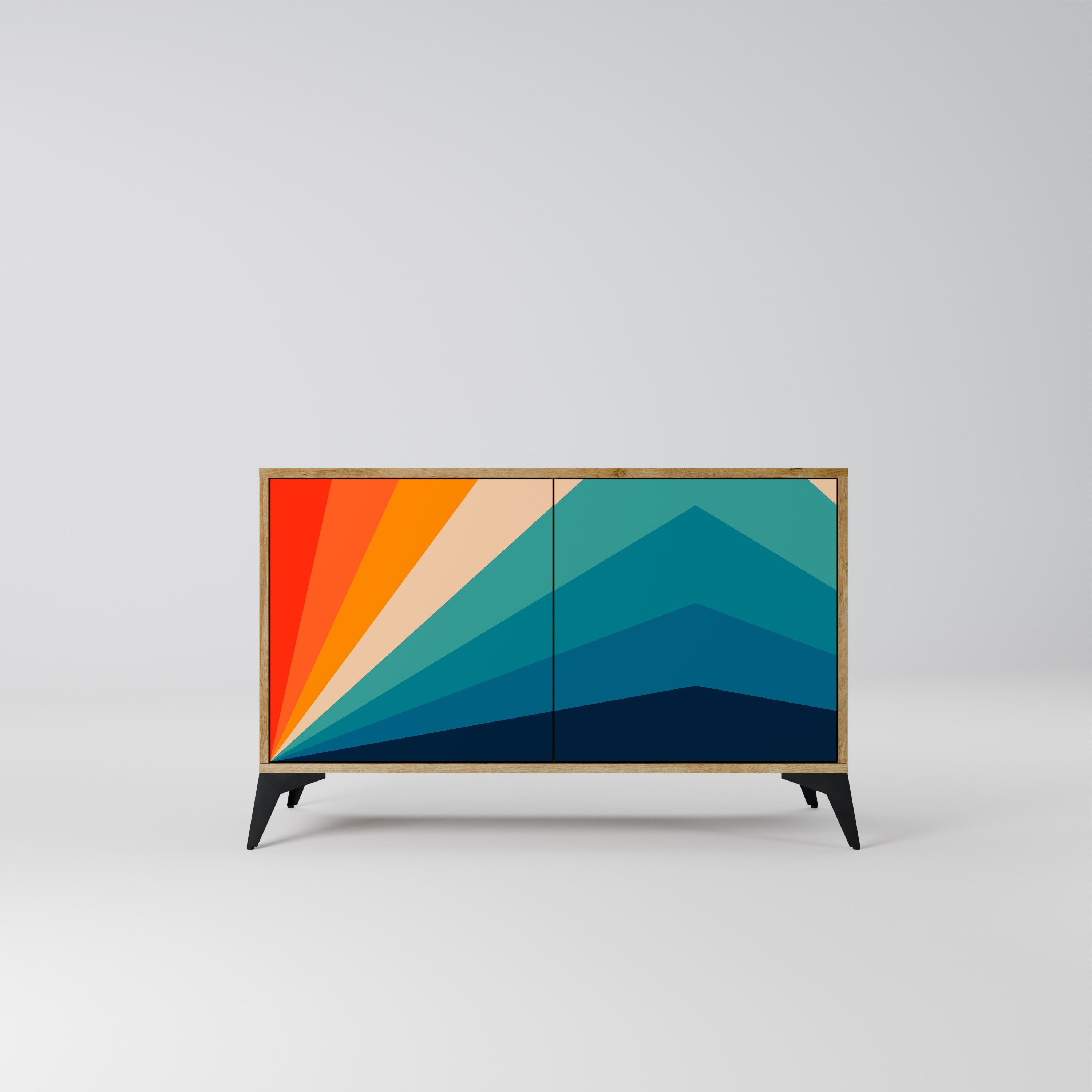PRISM CONCUSSION Sideboard mit 2 Türen in Eichenoptik