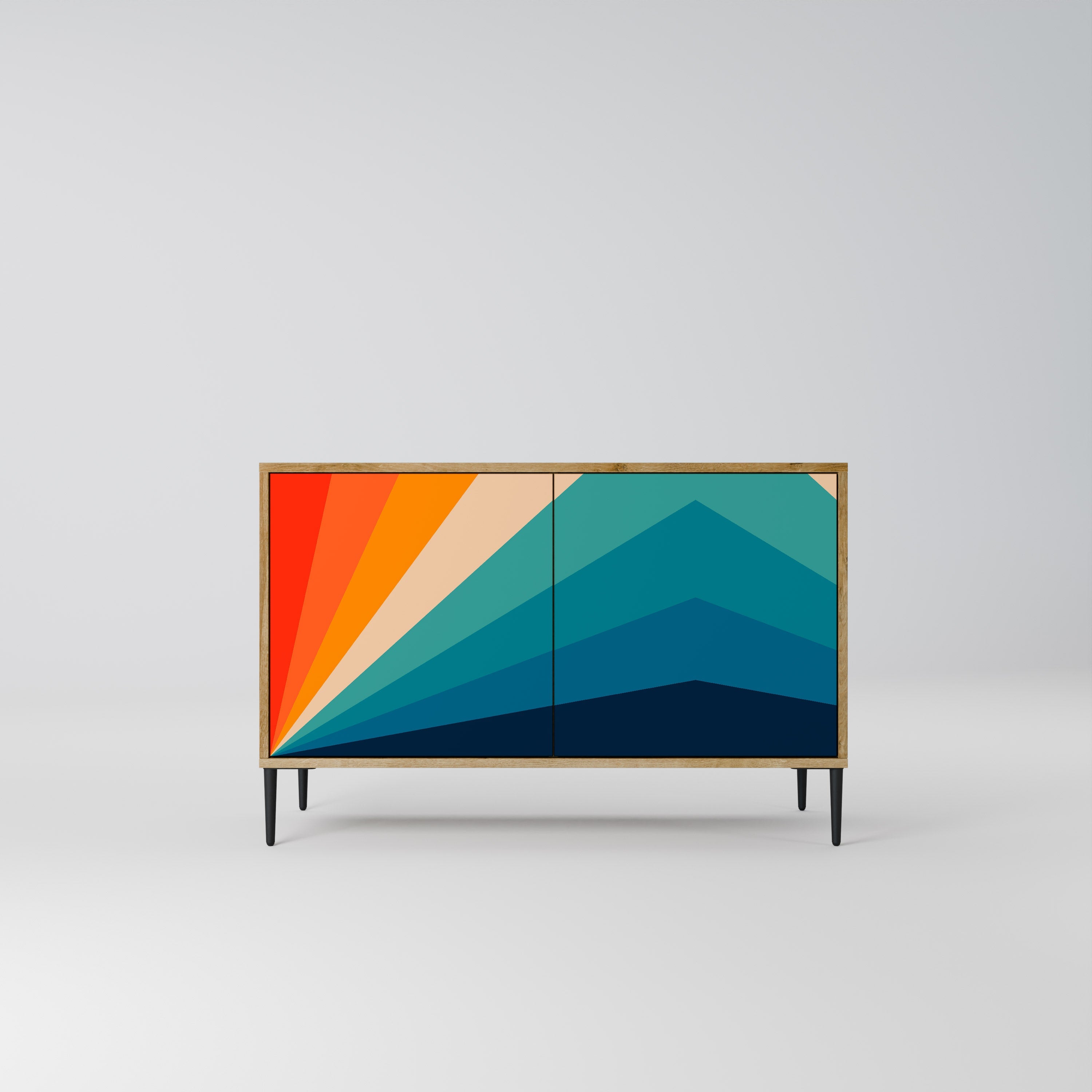 PRISM CONCUSSION Sideboard mit 2 Türen in Eichenoptik