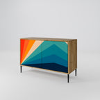 PRISM CONCUSSION Sideboard mit 2 Türen in Eiche-Optik