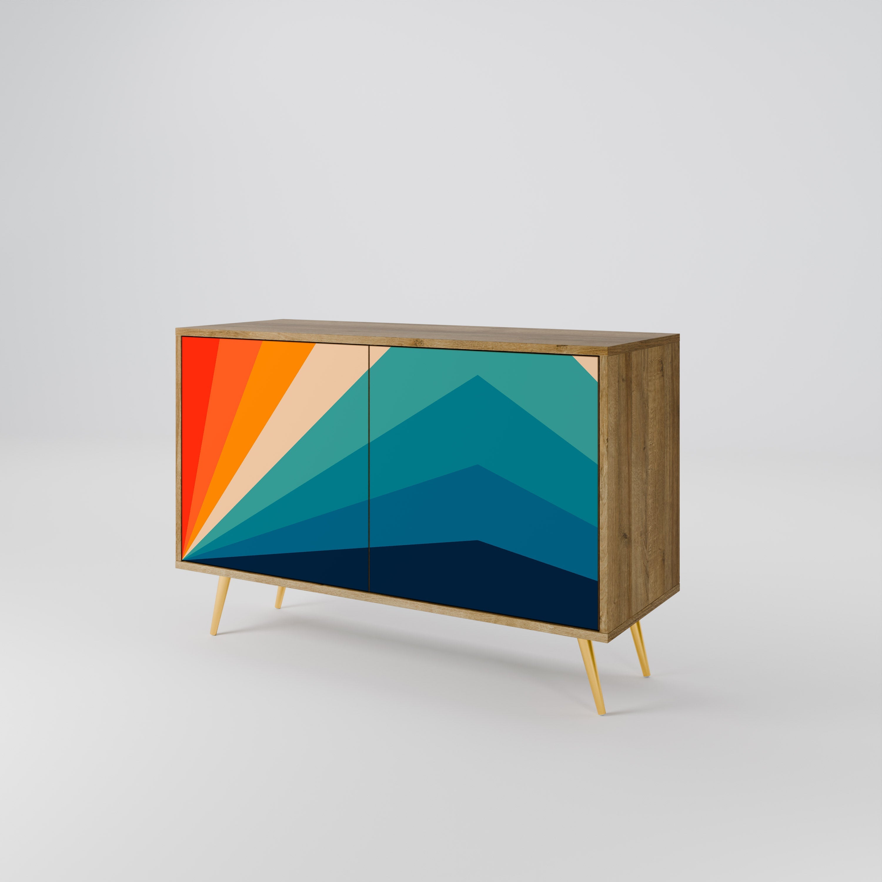 PRISM CONCUSSION Sideboard mit 2 Türen in Eichenoptik