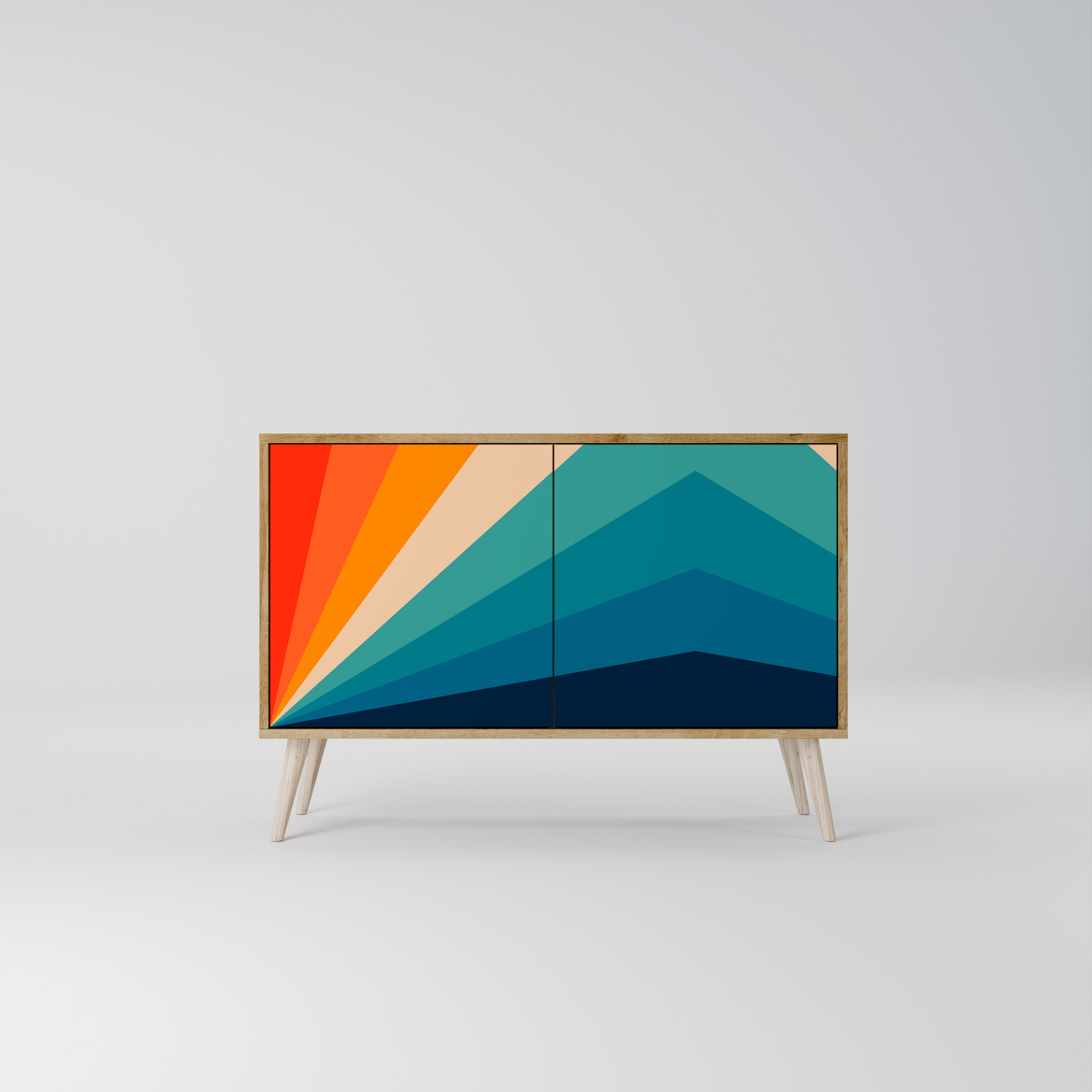 PRISM CONCUSSION Sideboard mit 2 Türen in Eichenoptik