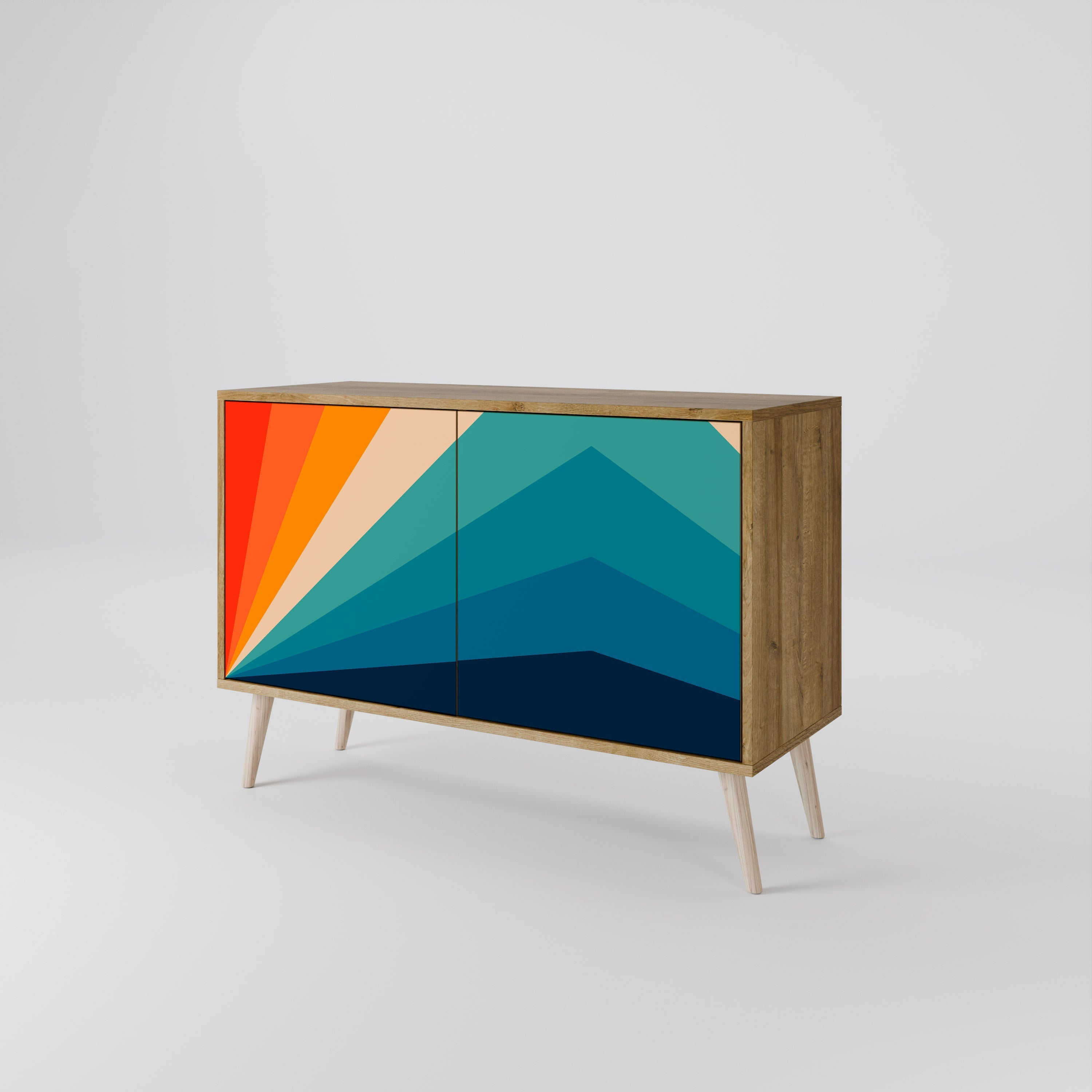 PRISM CONCUSSION Sideboard mit 2 Türen in Eichenoptik