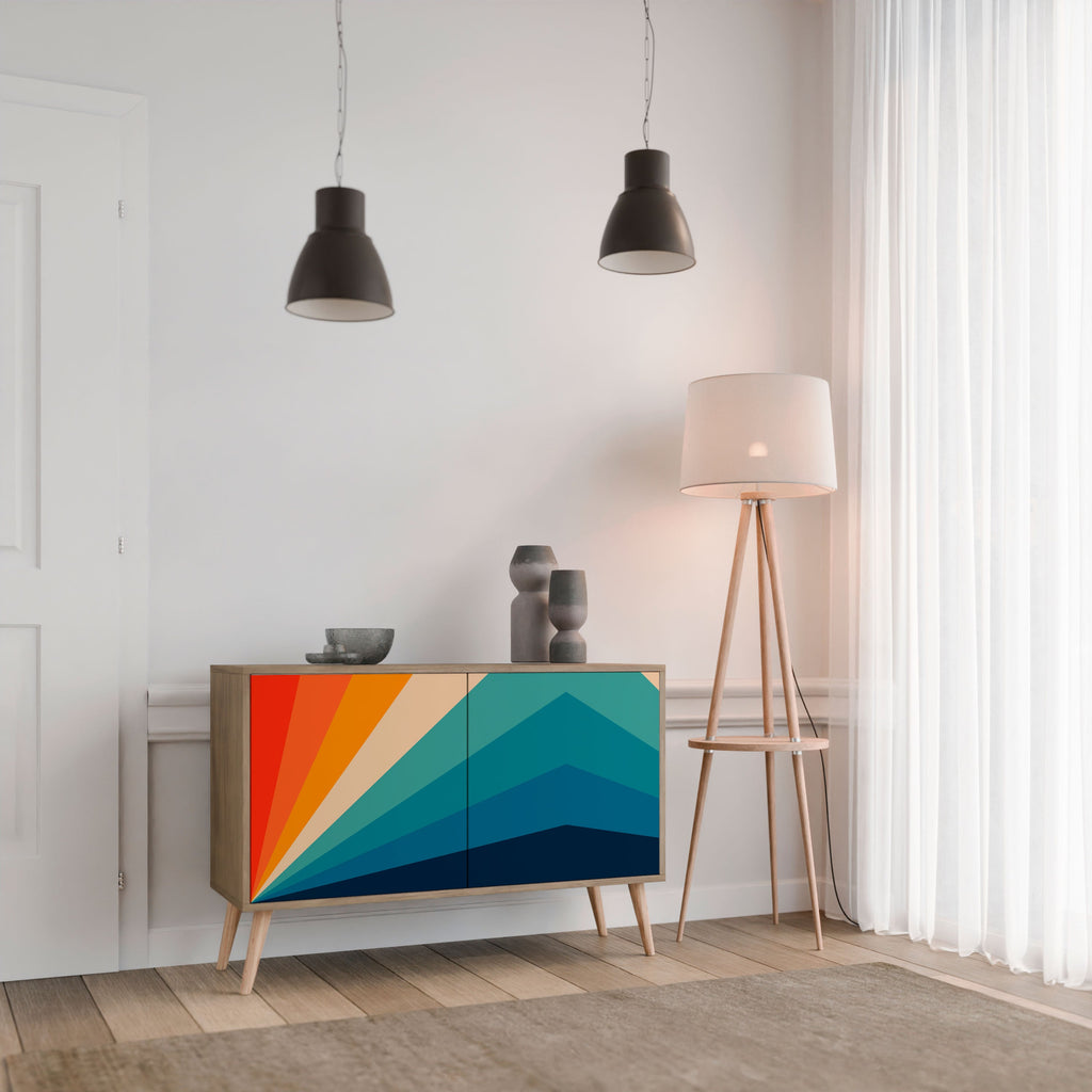 PRISM CONCUSSION Sideboard mit 2 Türen in Eichenoptik