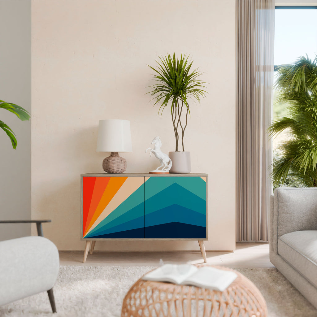 PRISM CONCUSSION Sideboard mit 2 Türen in Eichenoptik