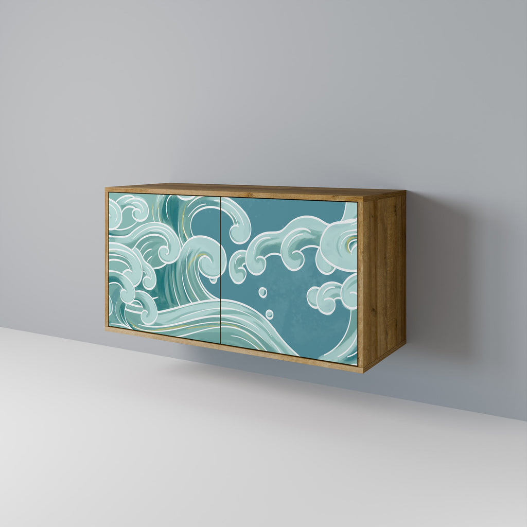 ASIAN SWAY Sideboard mit 2 Türen in Eichenoptik
