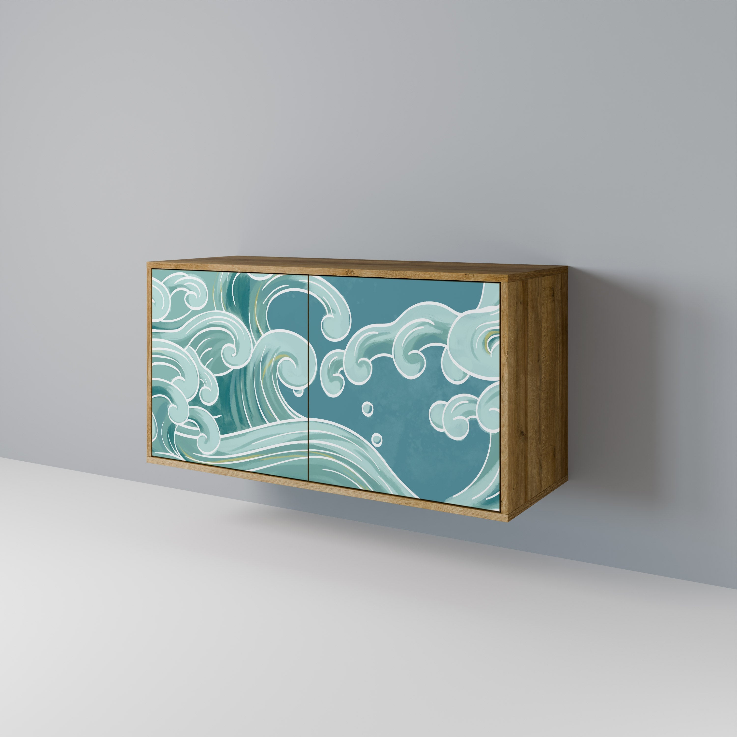 ASIAN SWAY Sideboard mit 2 Türen in Eichenoptik