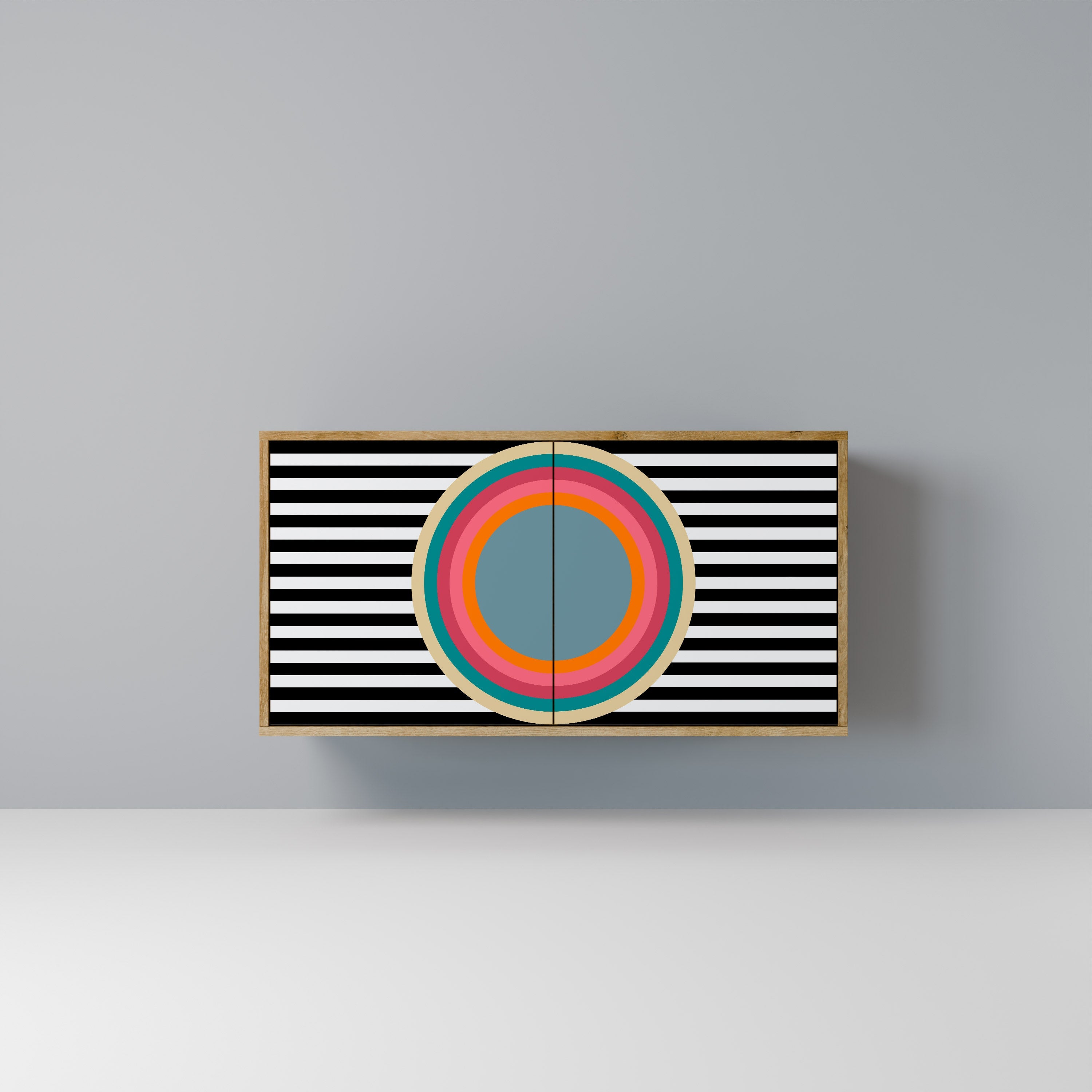 SPECTRA SHOWCASE Sideboard mit 2 Türen in Eichenoptik