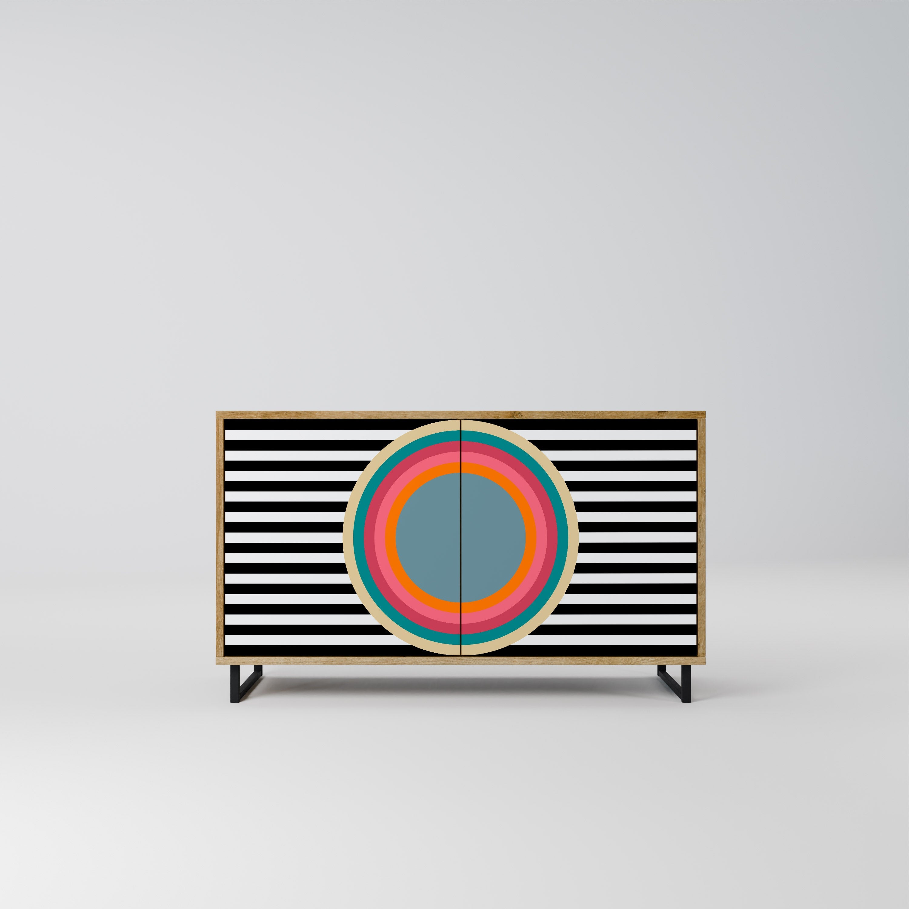 SPECTRA SHOWCASE Sideboard mit 2 Türen in Eichenoptik