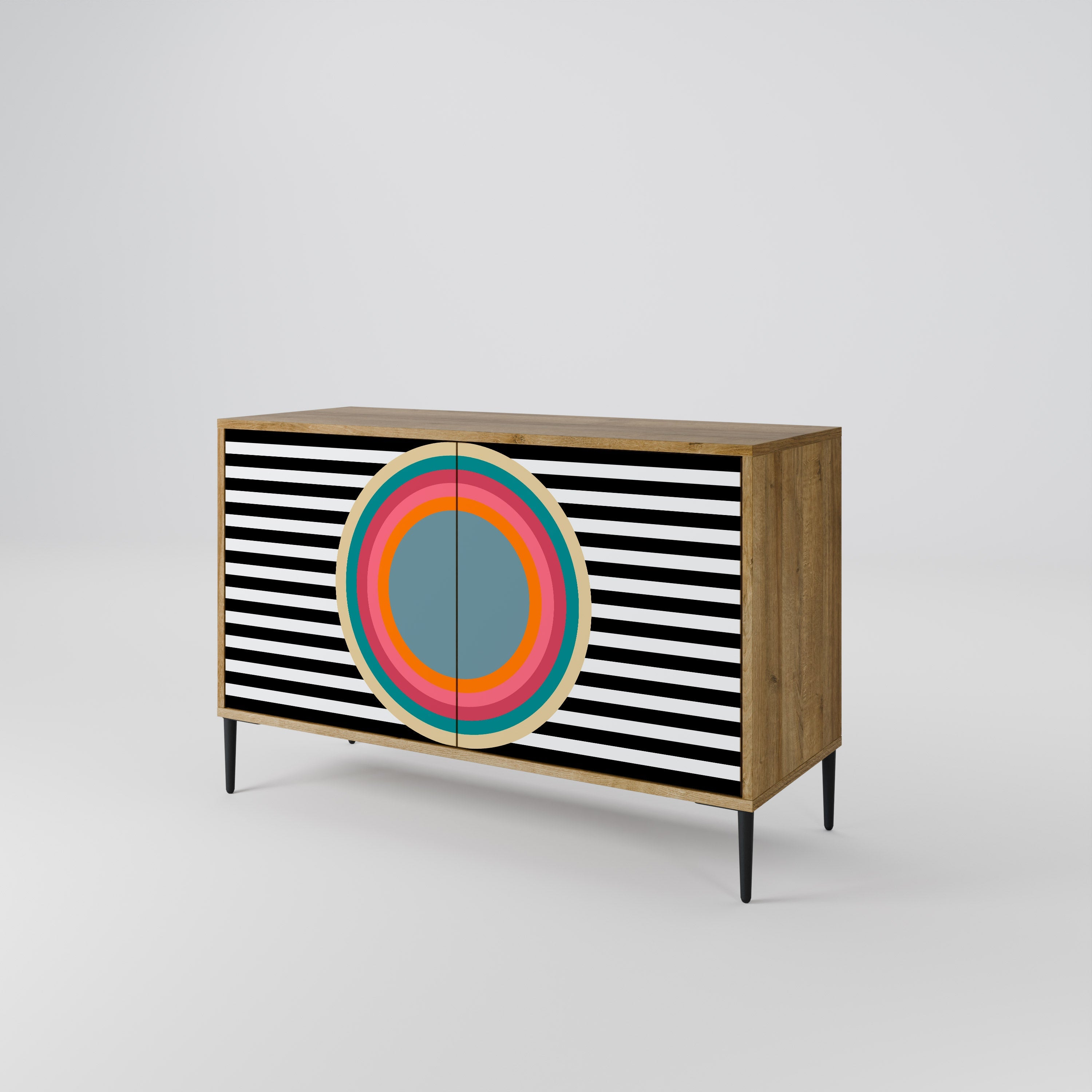 SPECTRA SHOWCASE Sideboard mit 2 Türen in Eichenoptik