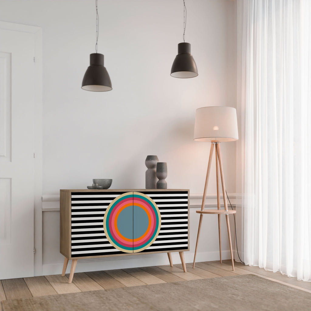 SPECTRA SHOWCASE Sideboard mit 2 Türen in Eichenoptik