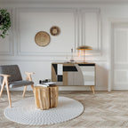 DELICATE MEMENTO Sideboard mit 2 Türen in Eiche-Optik