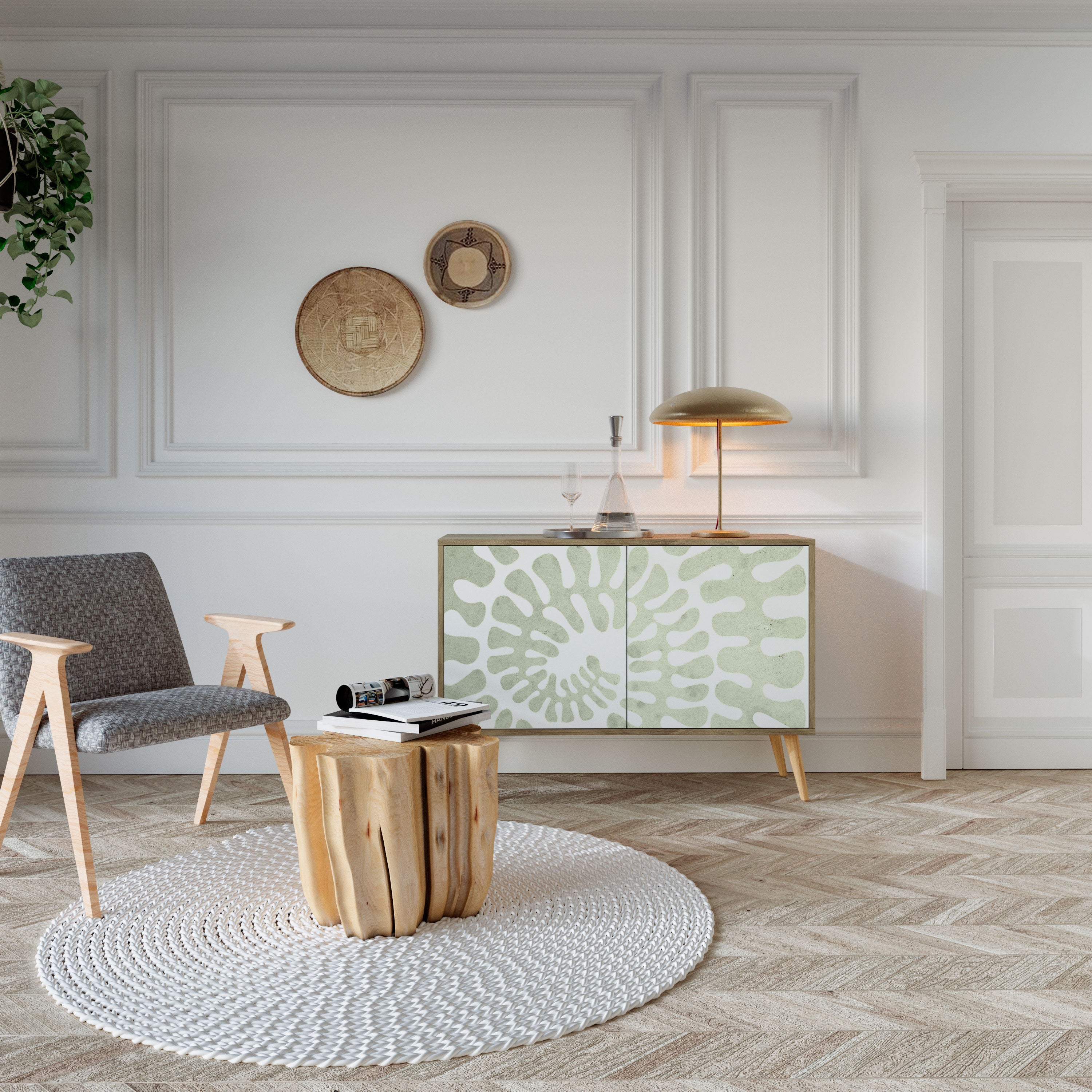 HELIX DANCE Sideboard mit 2 Türen in Eichenoptik