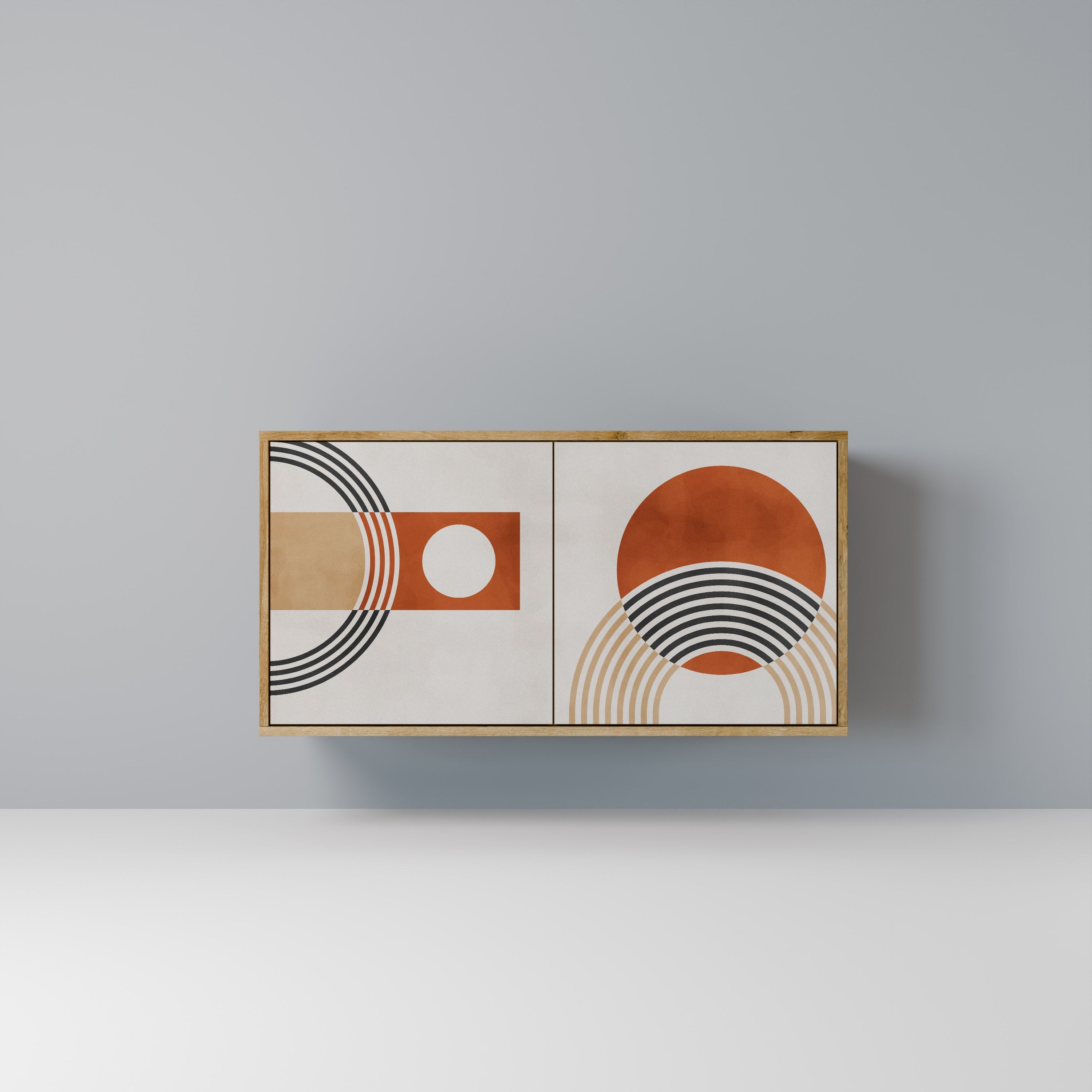 SPACE AROUND Sideboard mit 2 Türen in Eichenoptik