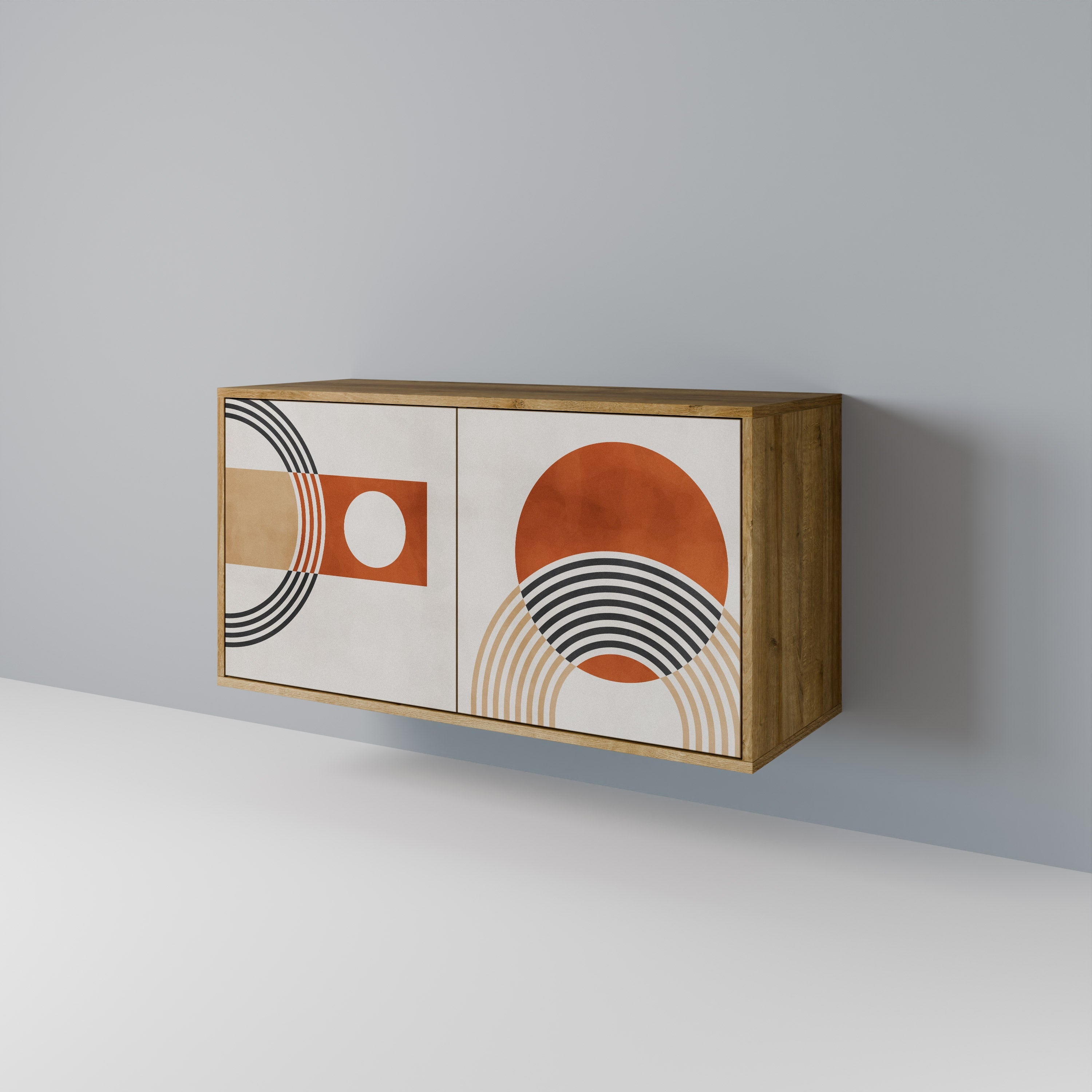 SPACE AROUND Sideboard mit 2 Türen in Eichenoptik