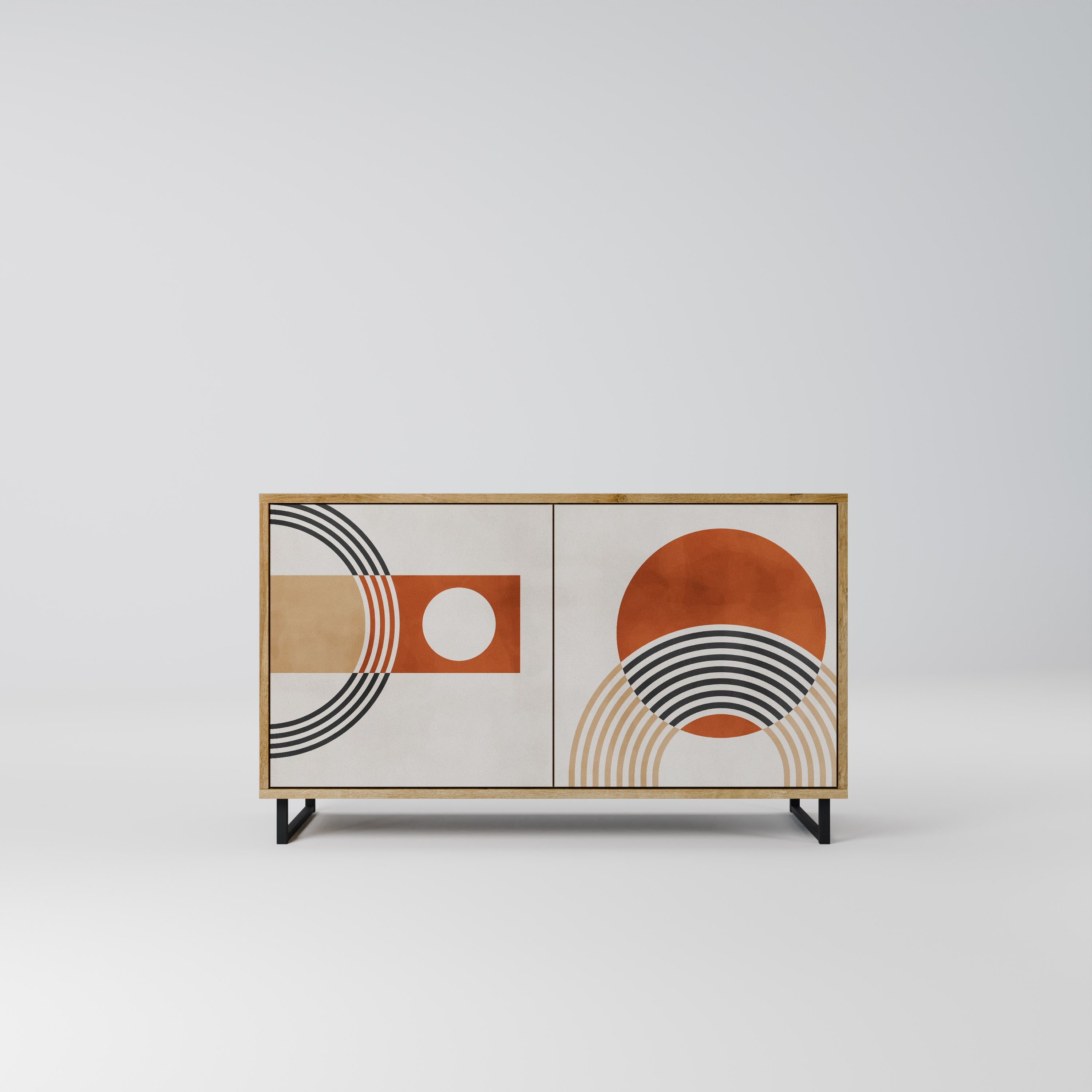 SPACE AROUND Sideboard mit 2 Türen in Eichenoptik