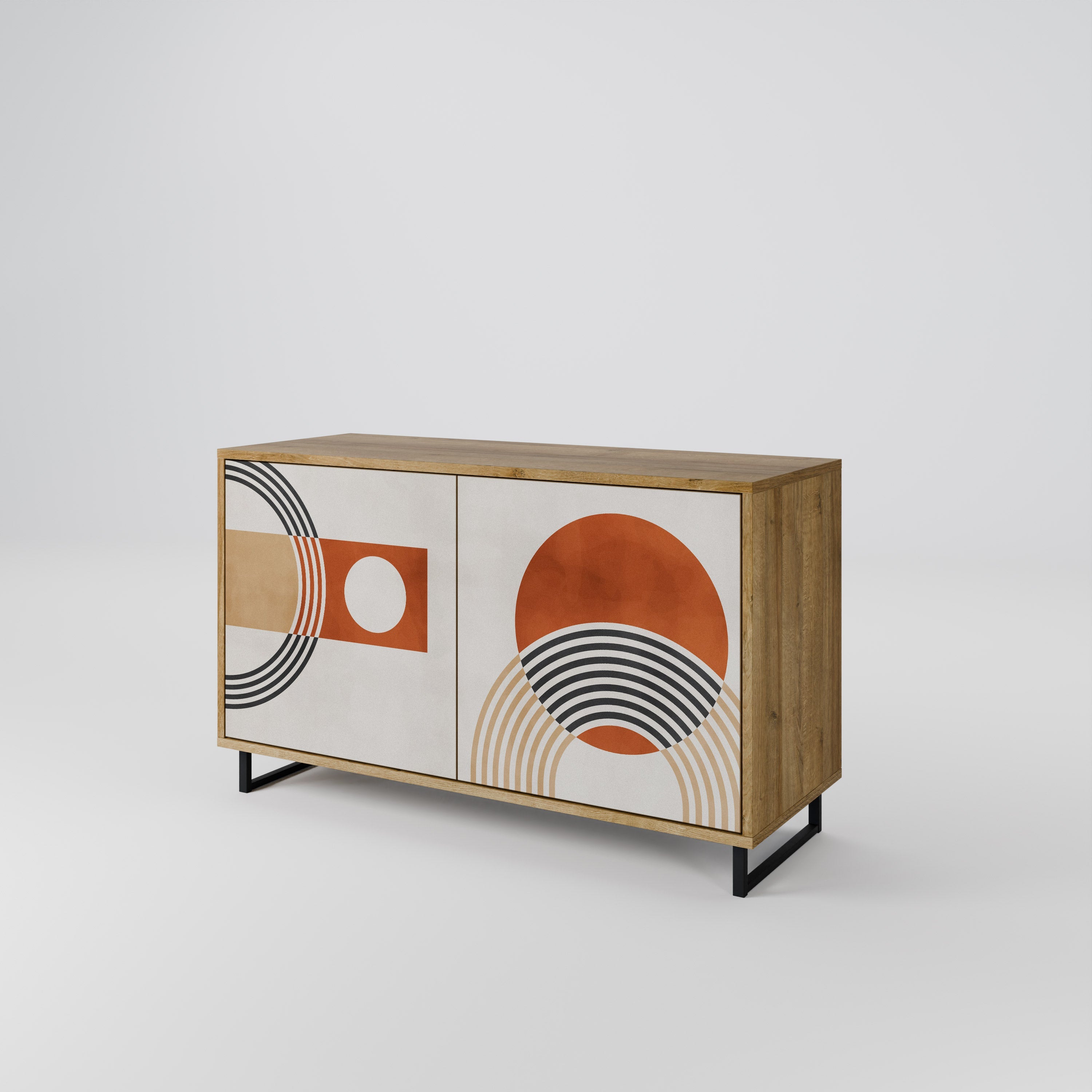 SPACE AROUND Sideboard mit 2 Türen in Eichenoptik