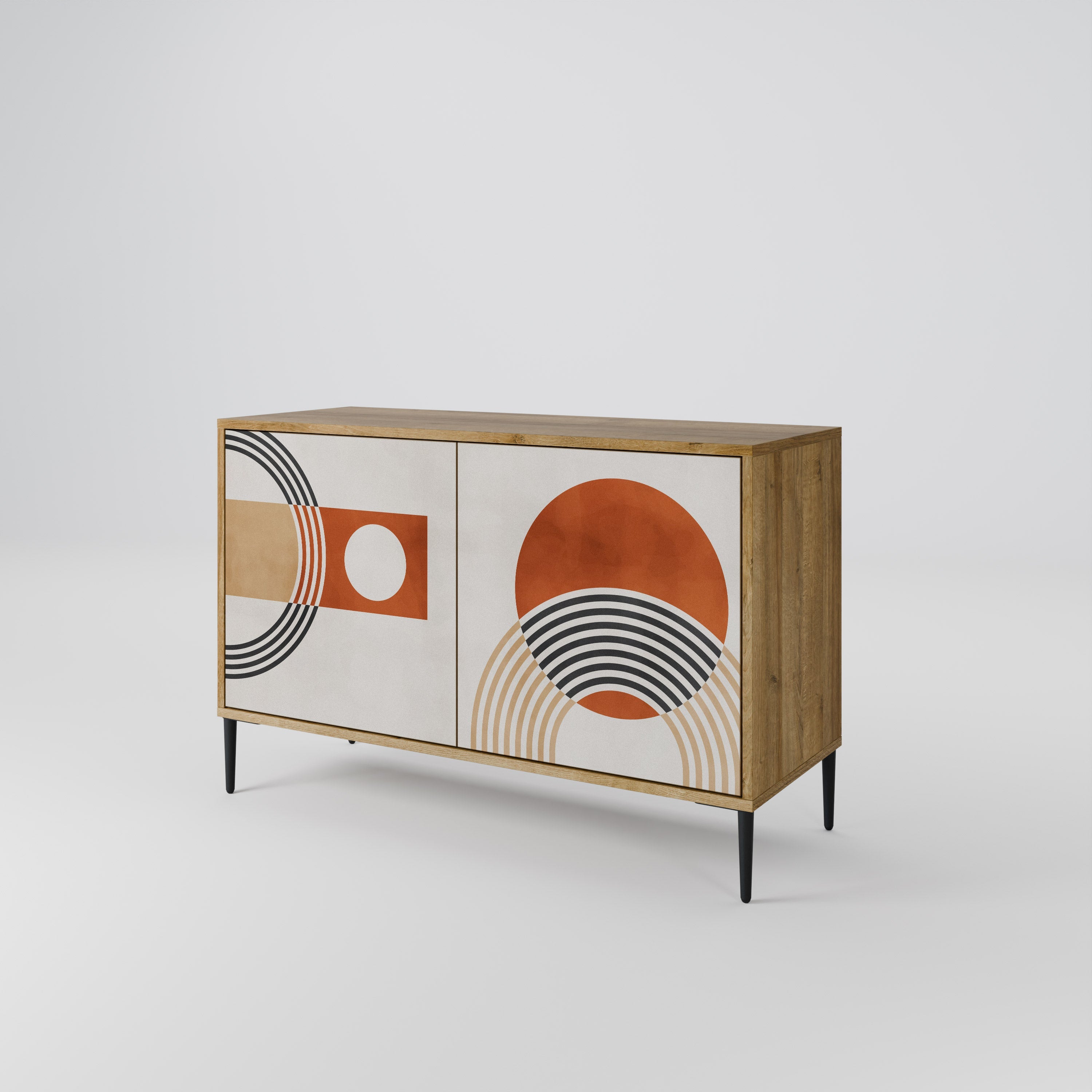 SPACE AROUND Sideboard mit 2 Türen in Eichenoptik