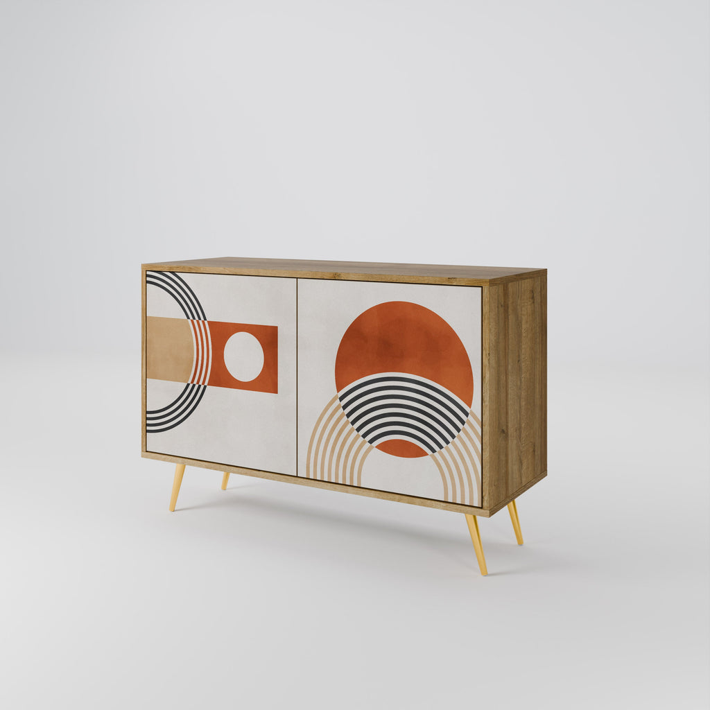 SPACE AROUND Sideboard mit 2 Türen in Eichenoptik