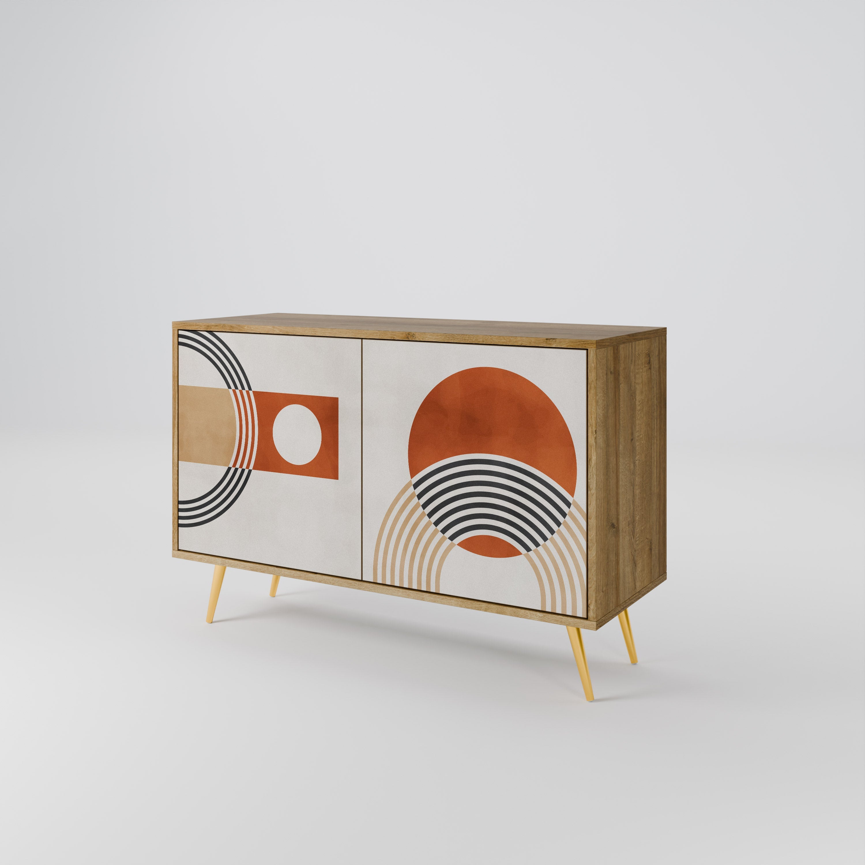 SPACE AROUND Sideboard mit 2 Türen in Eichenoptik