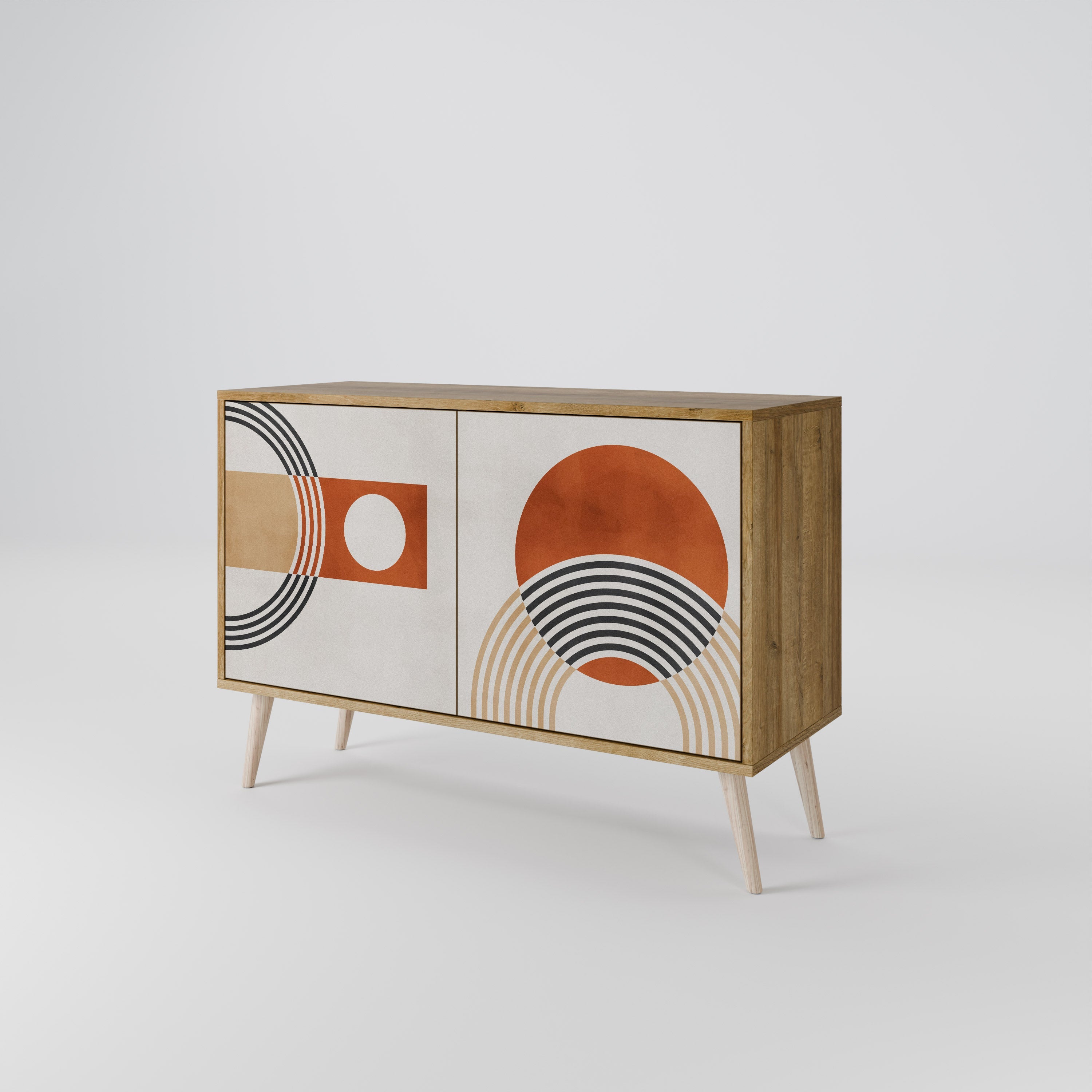 SPACE AROUND Sideboard mit 2 Türen in Eichenoptik