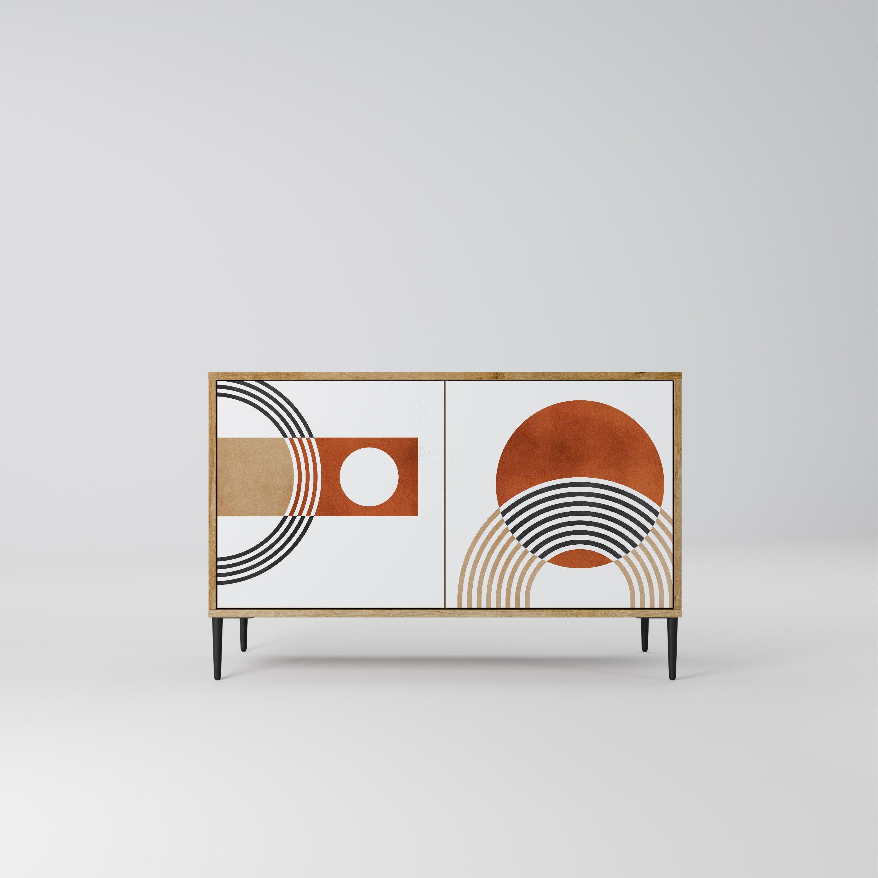 CIRCLE RHYTM Sideboard mit 2 Türen in Eichenoptik