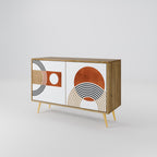 CIRCLE RHYTM Sideboard mit 2 Türen in Eiche-Optik