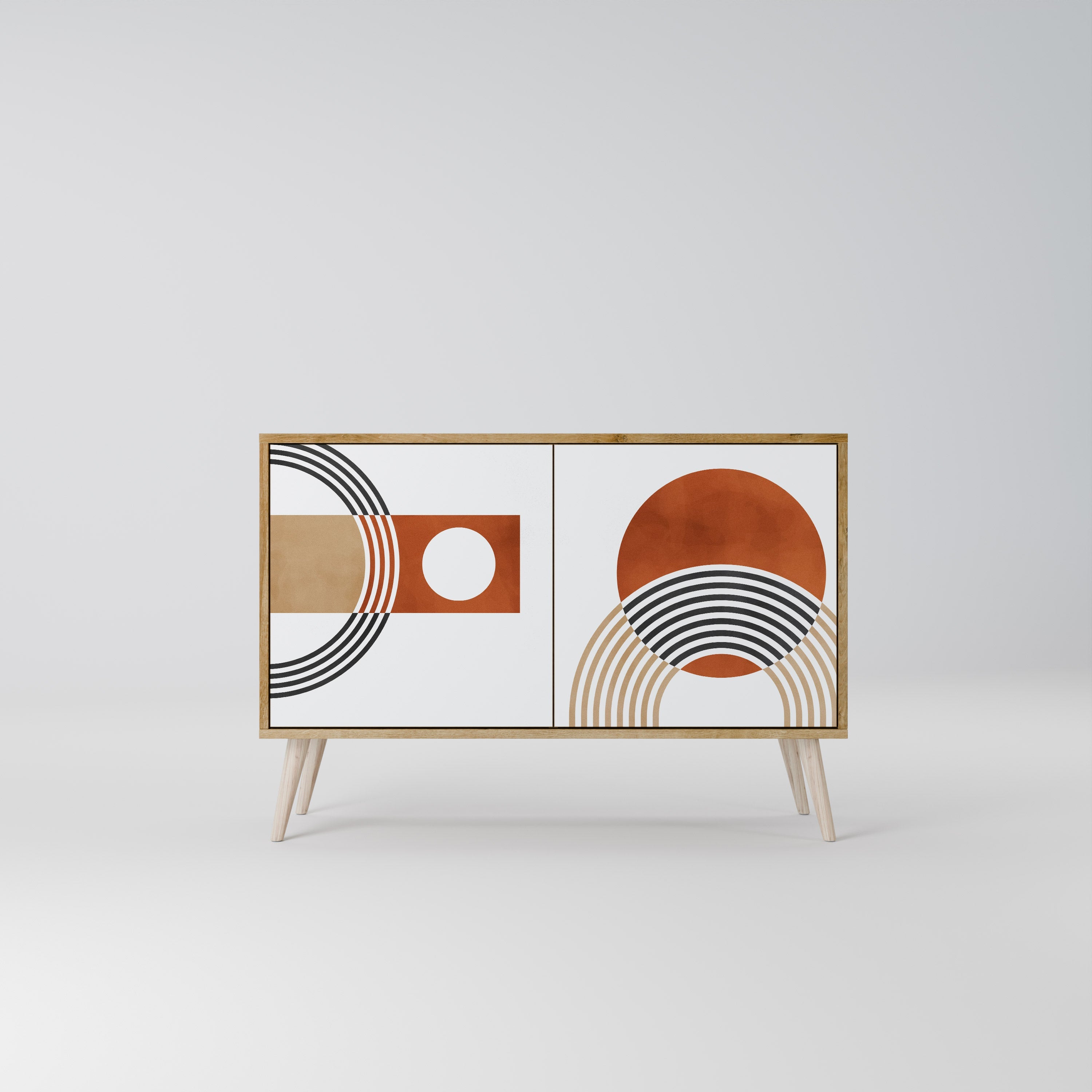 CIRCLE RHYTM Sideboard mit 2 Türen in Eichenoptik
