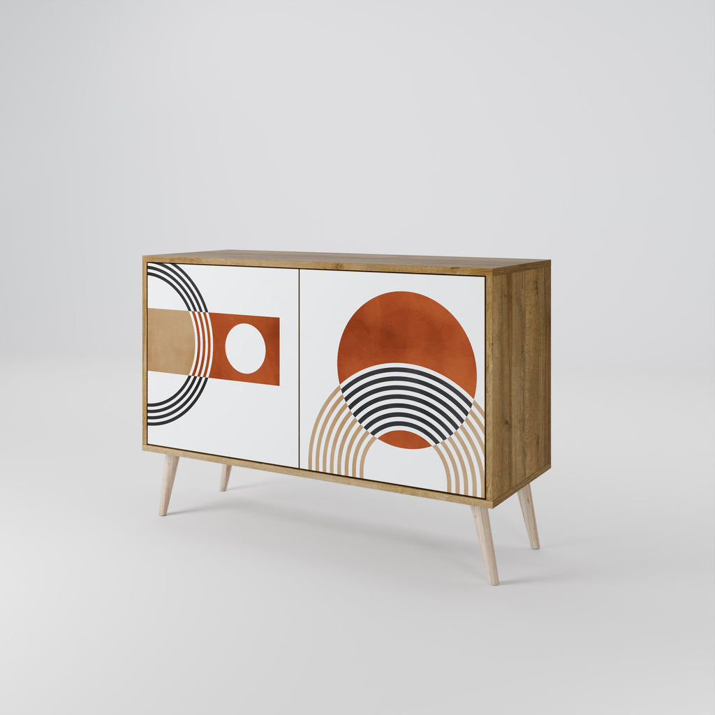 CIRCLE RHYTM Sideboard mit 2 Türen in Eichenoptik