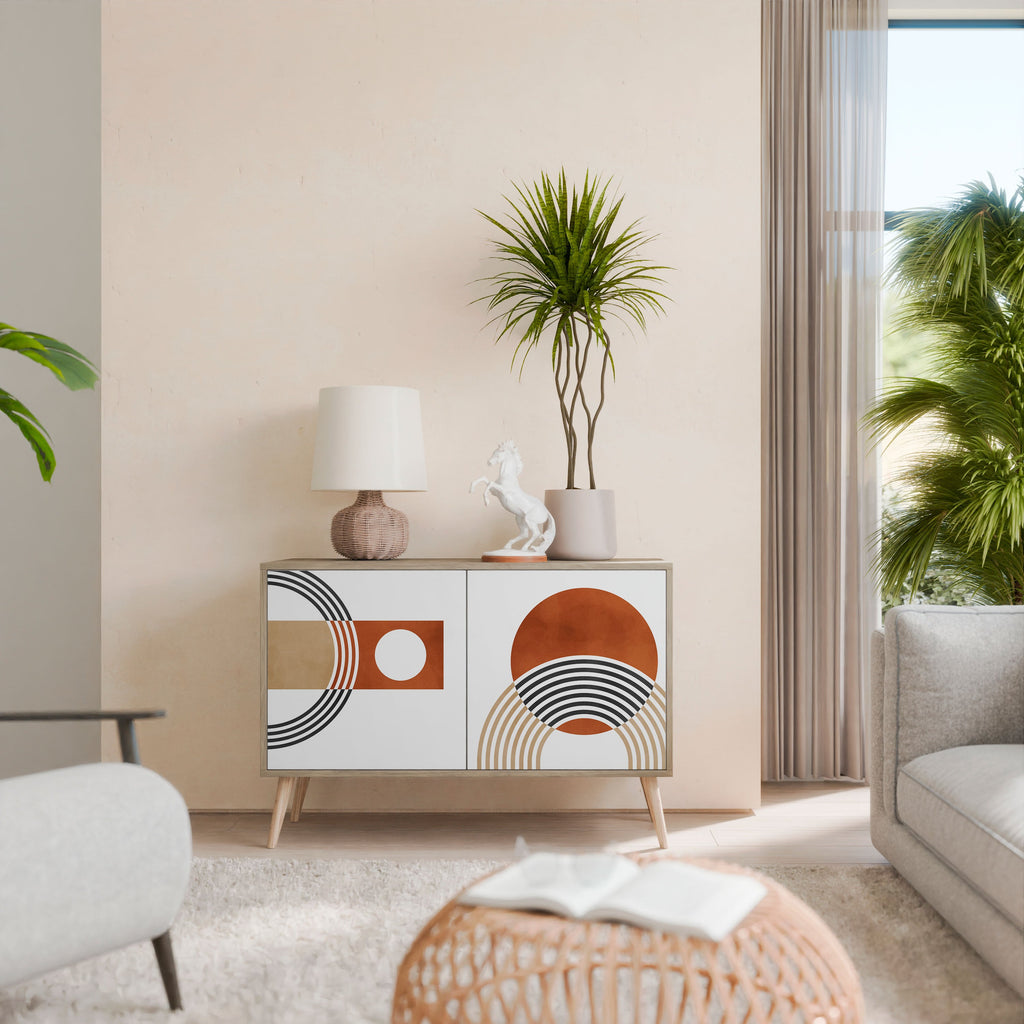 CIRCLE RHYTM Sideboard mit 2 Türen in Eichenoptik