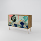 KANAGAWA BEAUTY Sideboard mit 2 Türen in Eiche-Optik