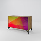 VIVID GEOMETRY Sideboard mit 2 Türen in Eiche-Optik