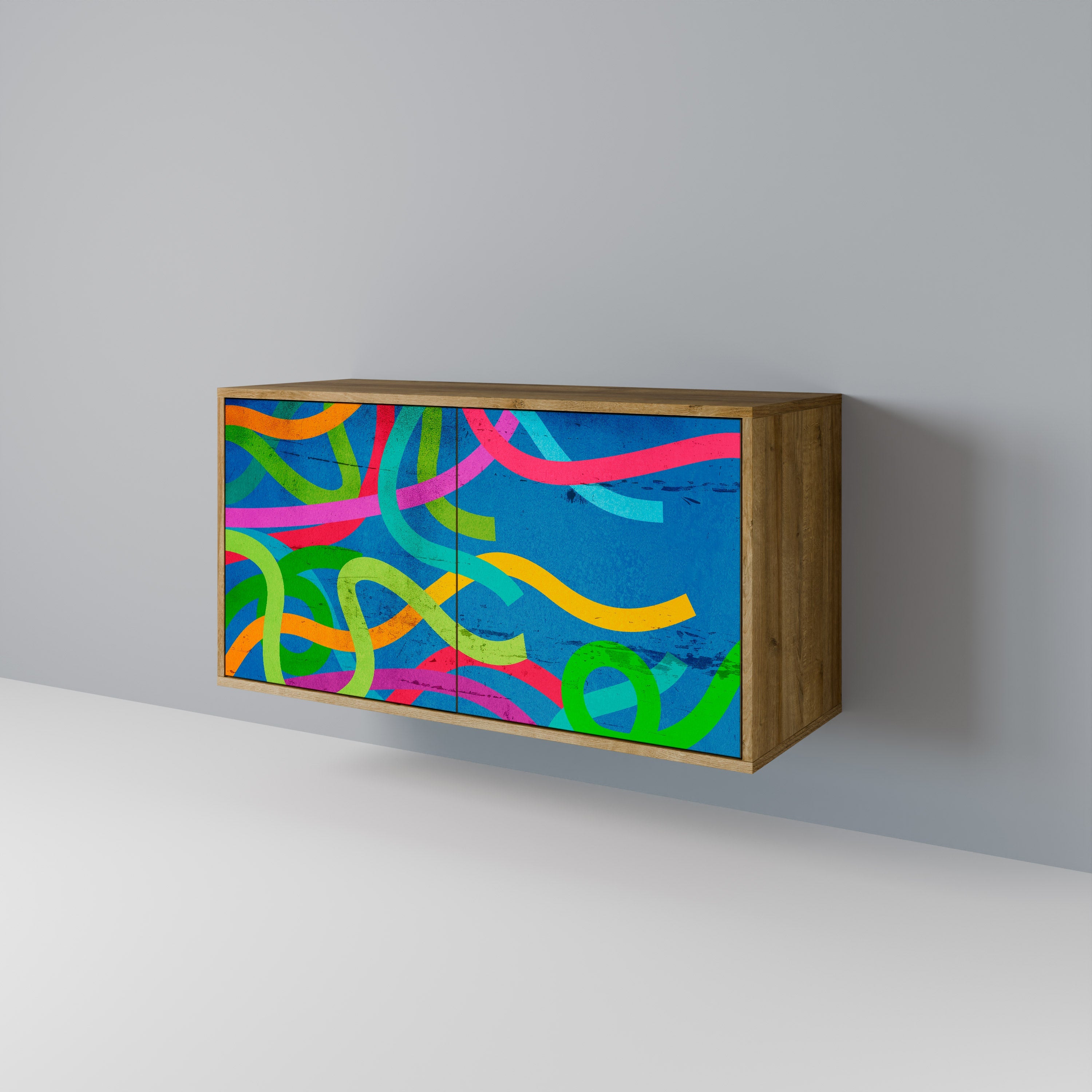 STREAMER TANGLE Sideboard mit 2 Türen in Eichenoptik
