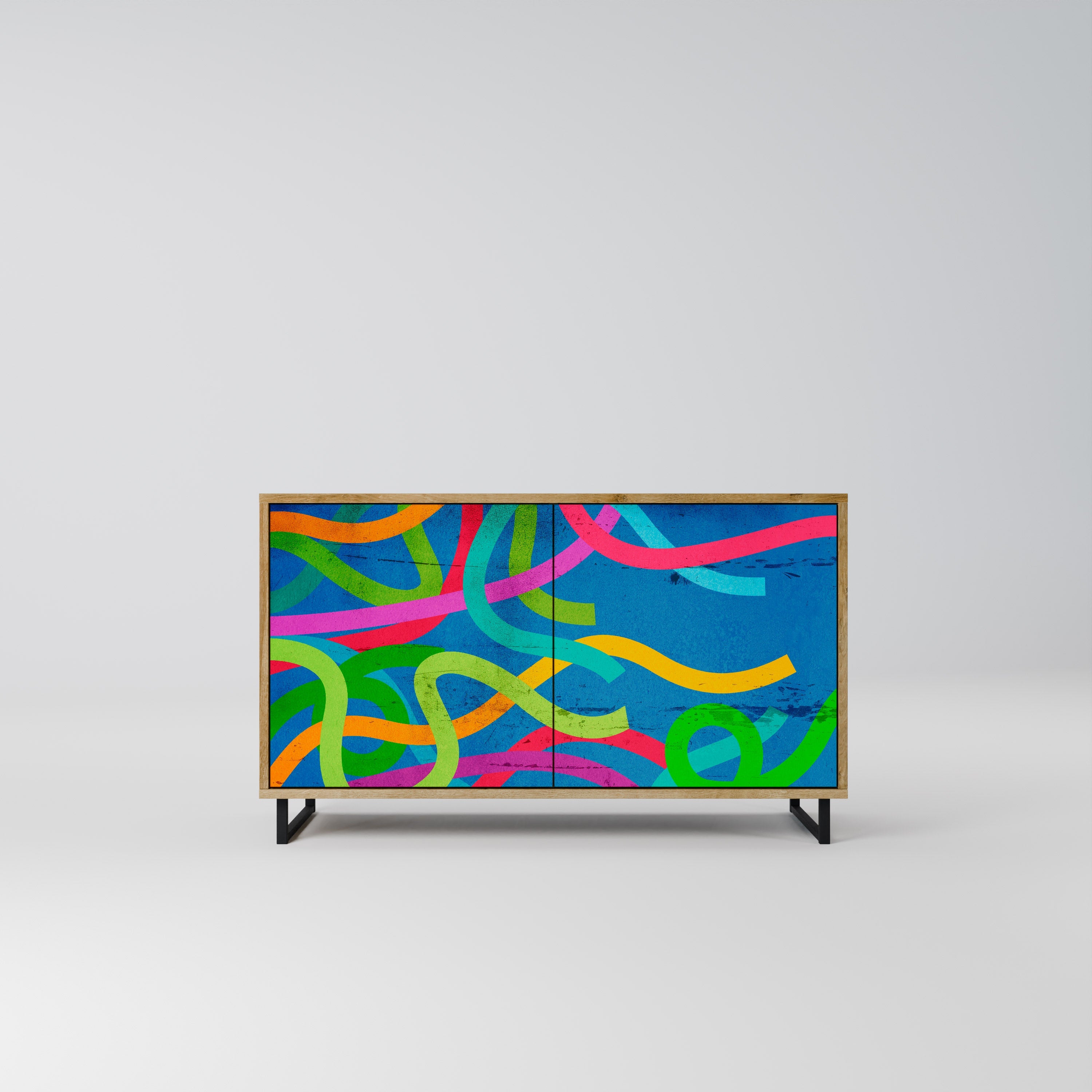 STREAMER TANGLE Sideboard mit 2 Türen in Eichenoptik