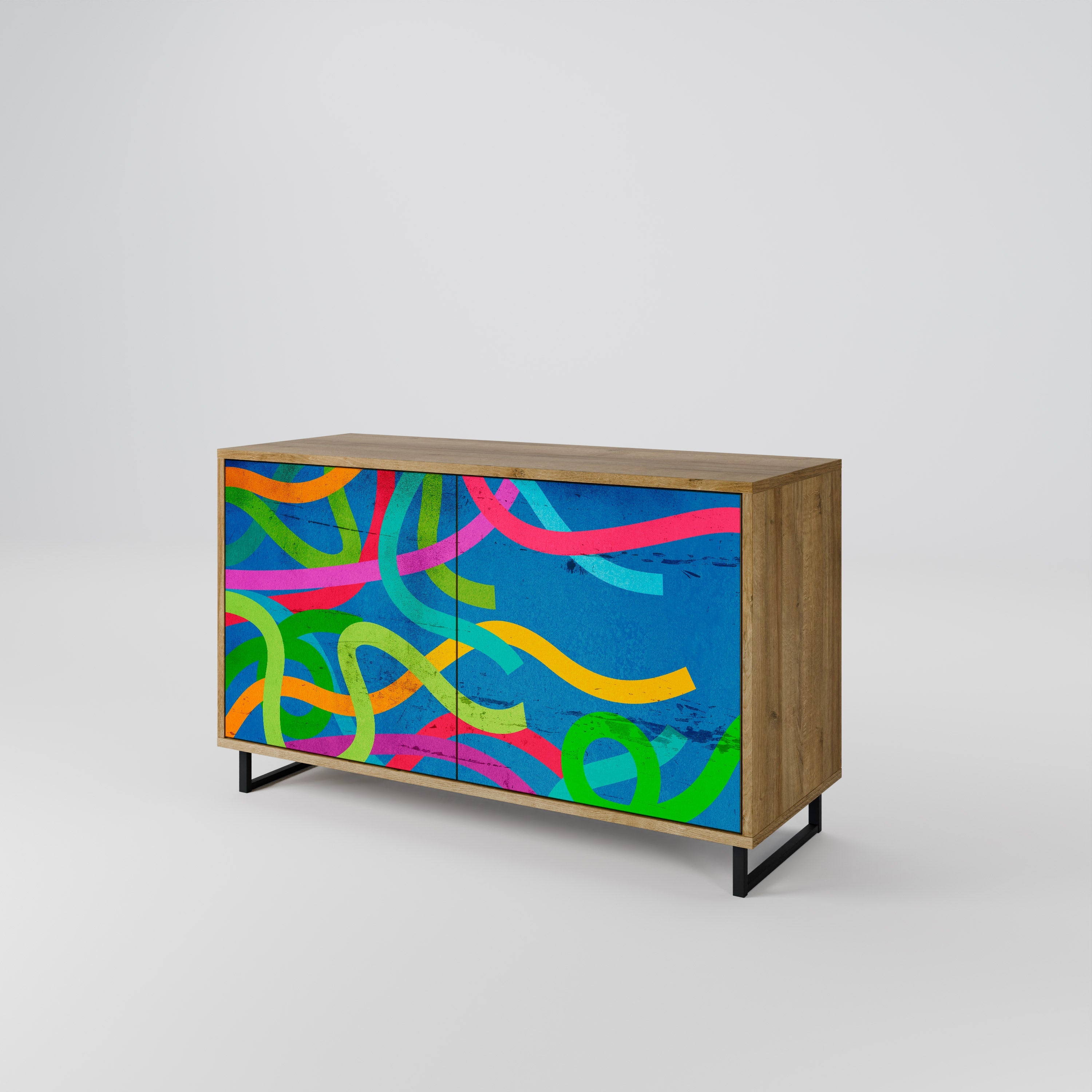 STREAMER TANGLE Sideboard mit 2 Türen in Eichenoptik