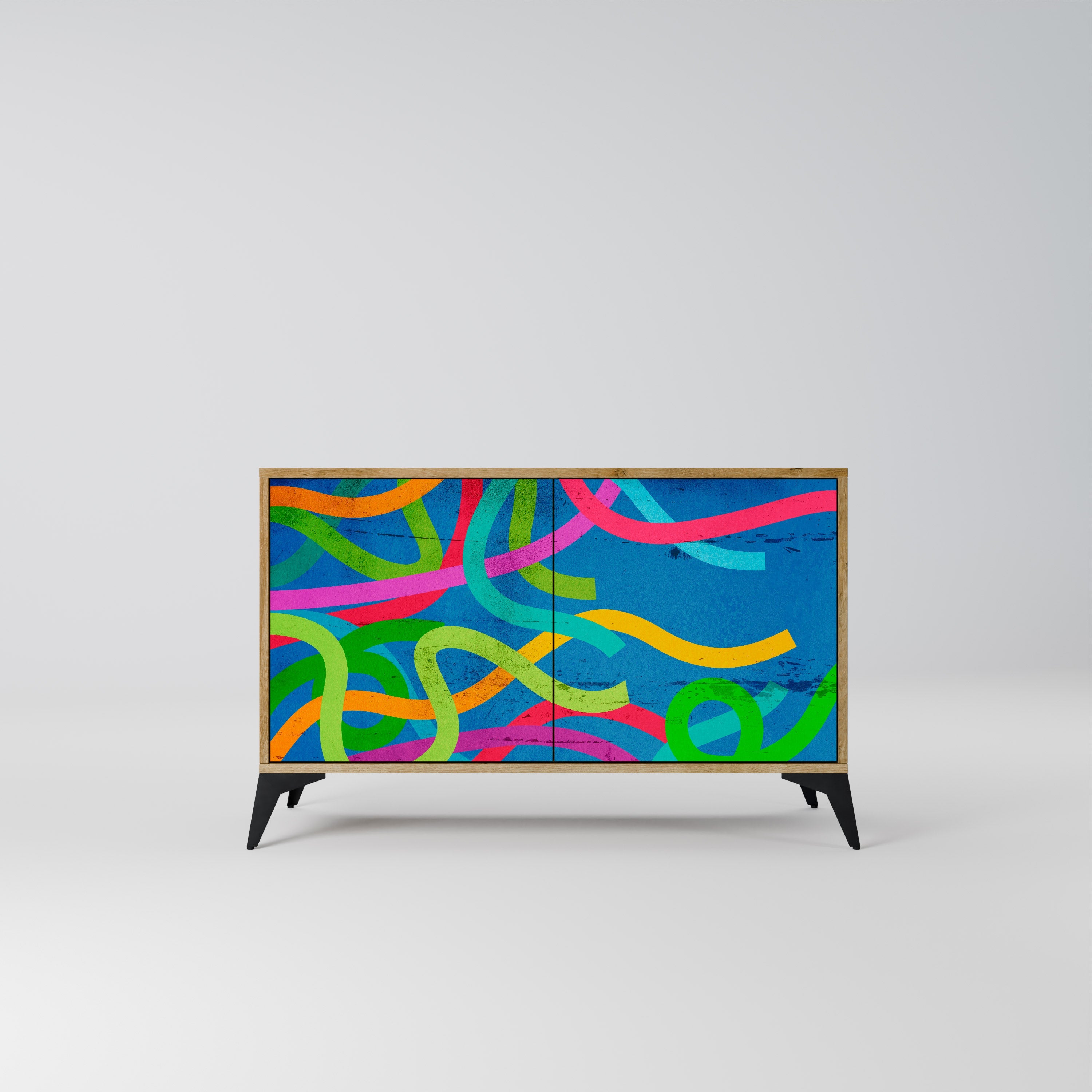 STREAMER TANGLE Sideboard mit 2 Türen in Eichenoptik