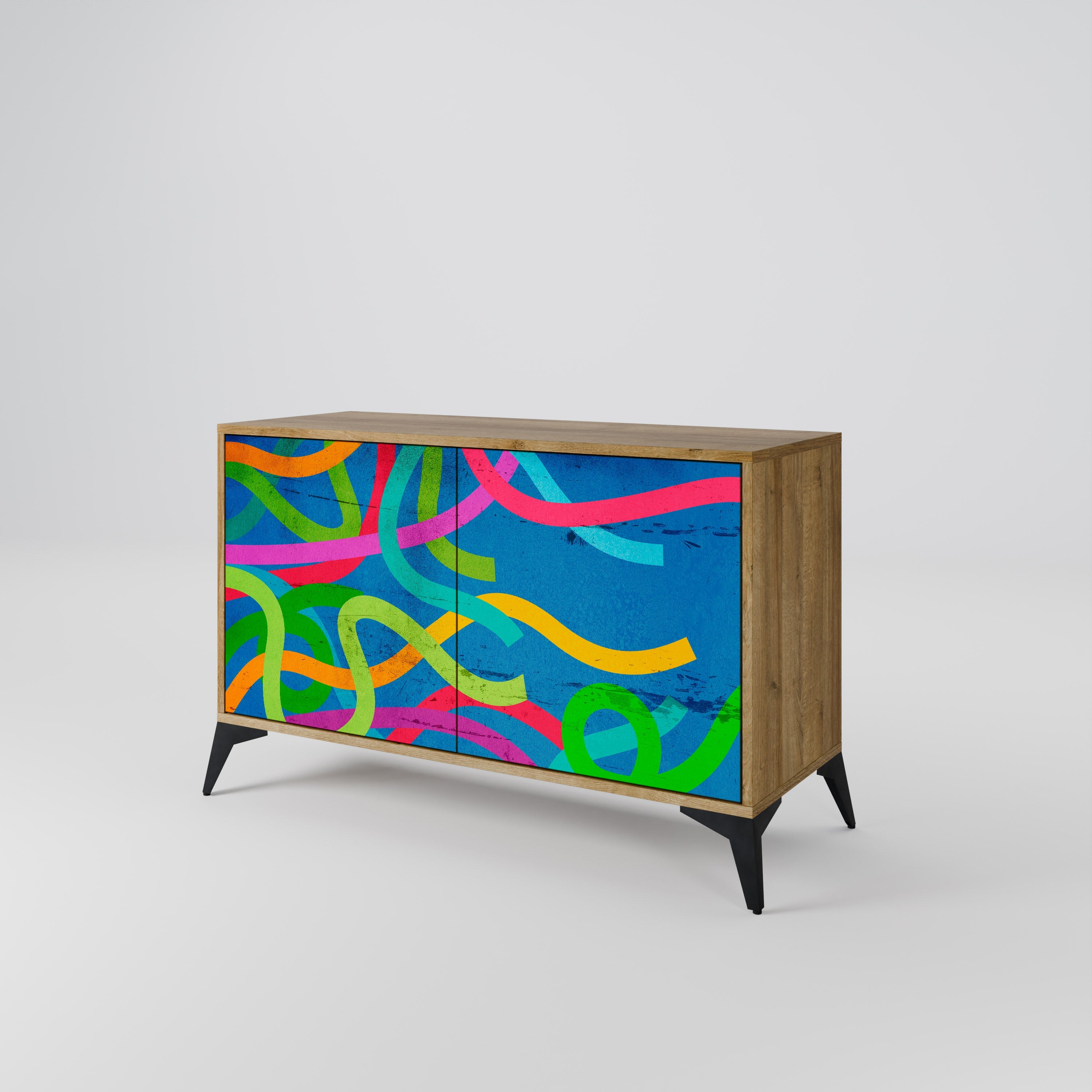 STREAMER TANGLE Sideboard mit 2 Türen in Eichenoptik
