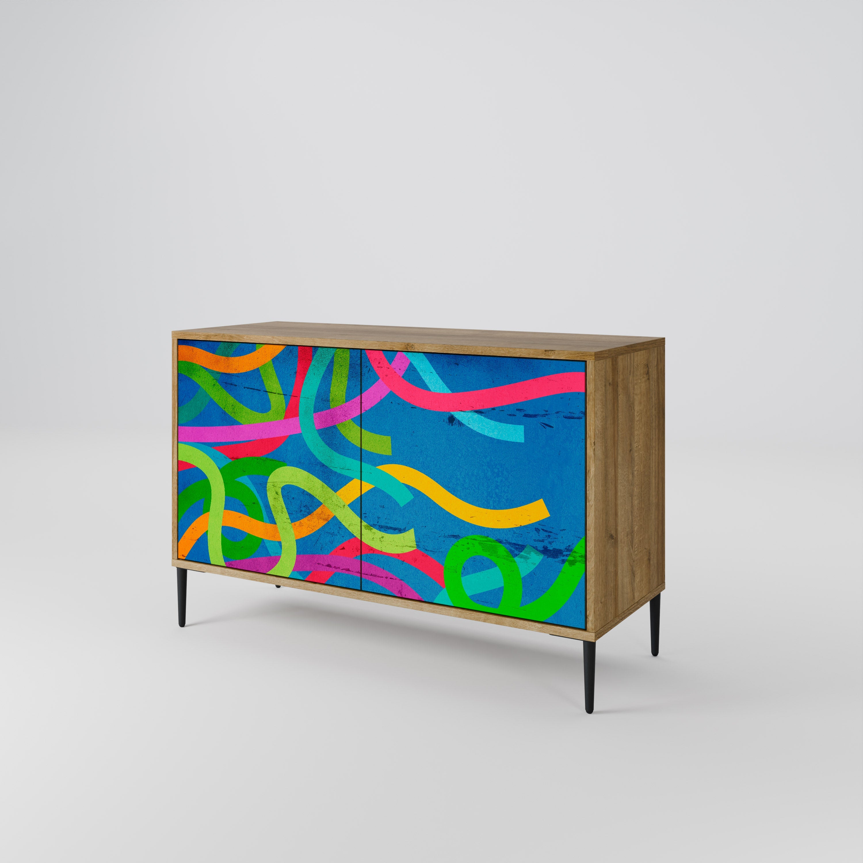 STREAMER TANGLE Sideboard mit 2 Türen in Eichenoptik