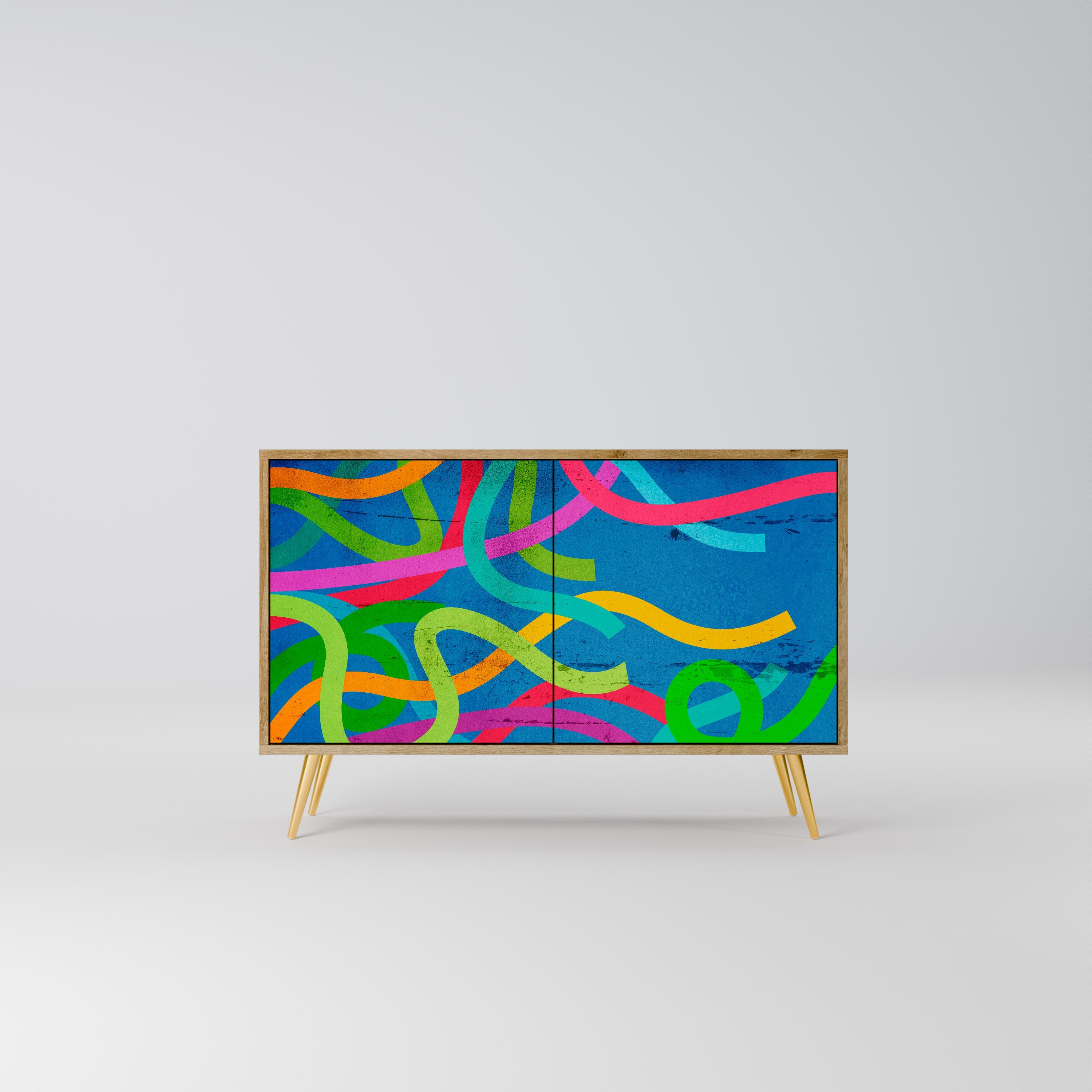 STREAMER TANGLE Sideboard mit 2 Türen in Eichenoptik