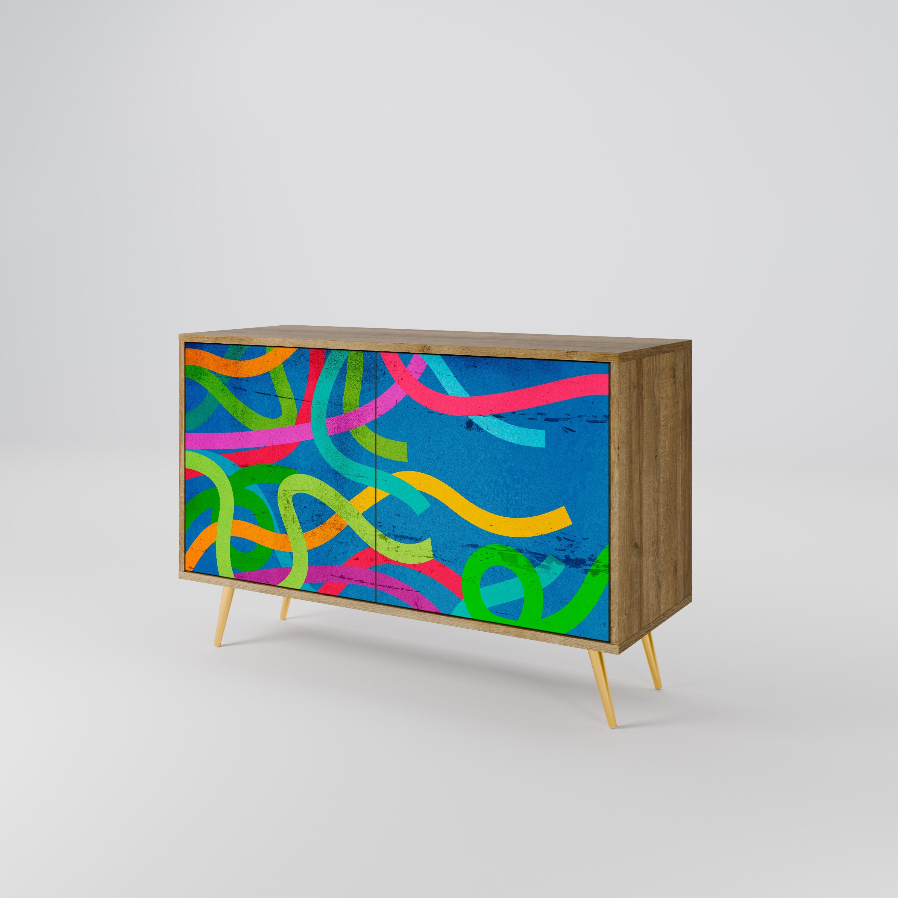 STREAMER TANGLE Sideboard mit 2 Türen in Eichenoptik
