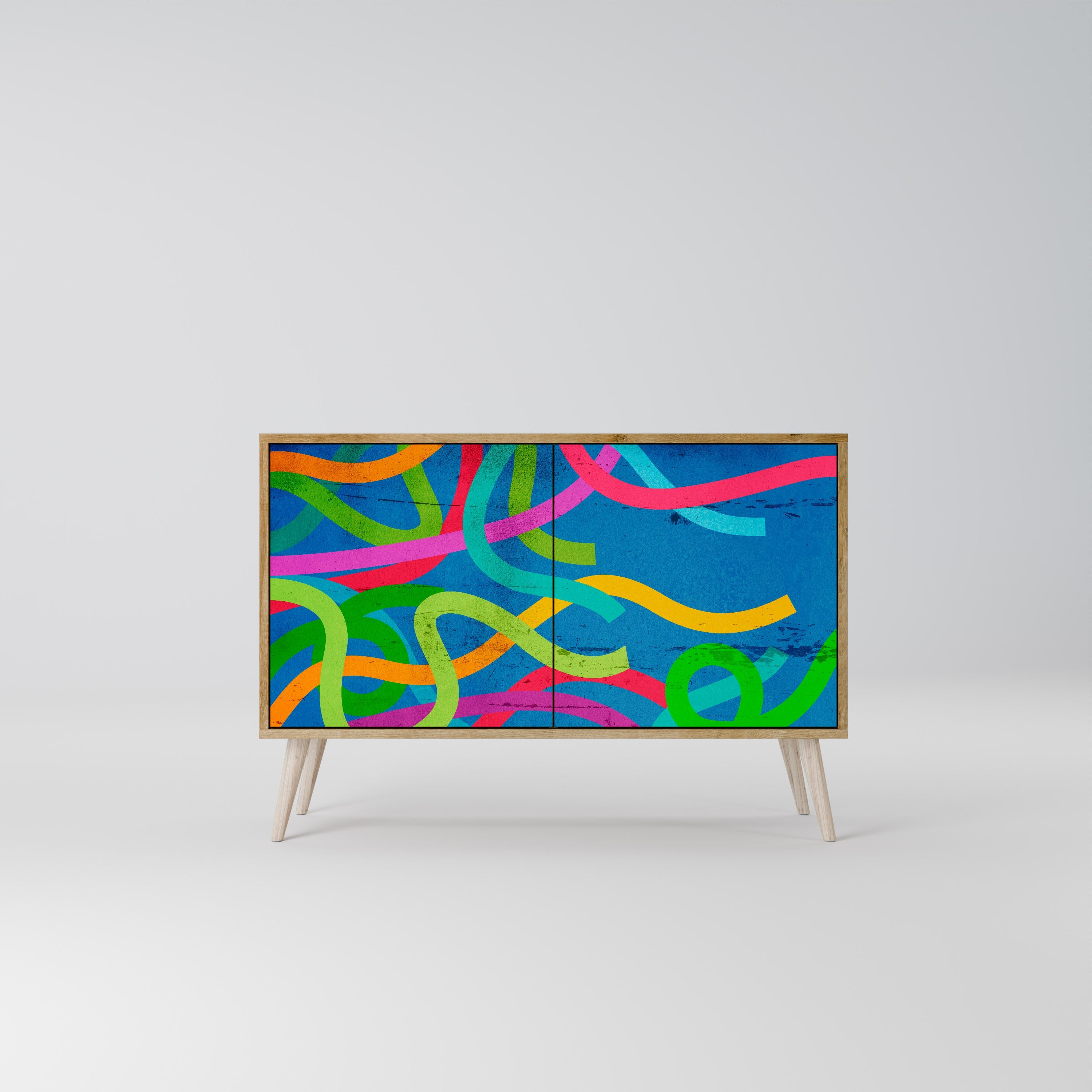 STREAMER TANGLE Sideboard mit 2 Türen in Eichenoptik