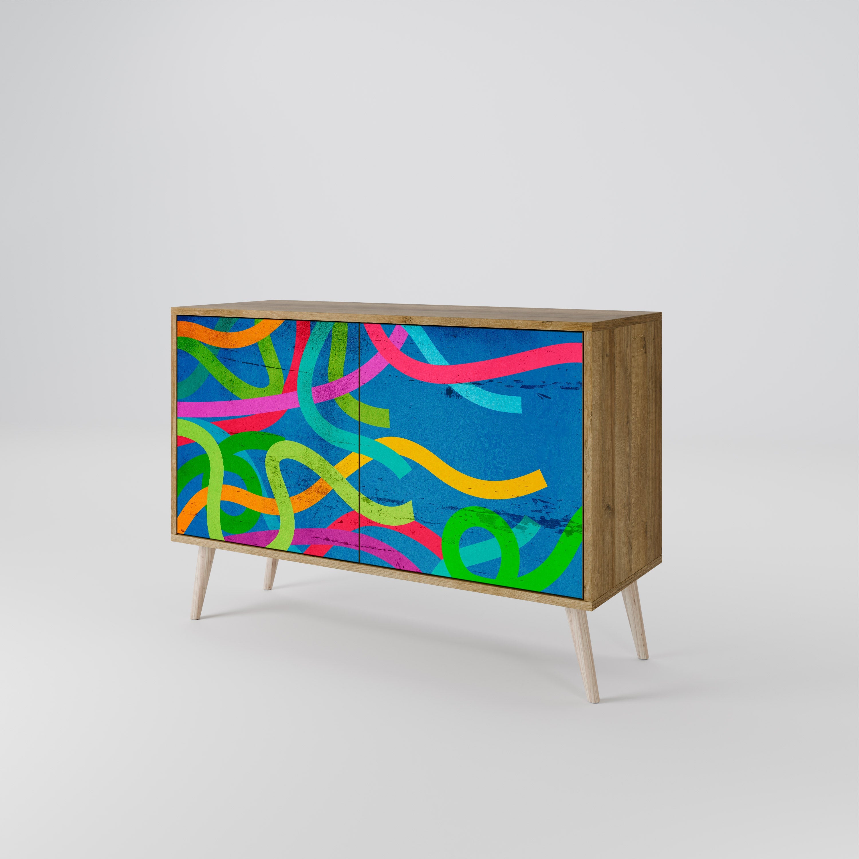 STREAMER TANGLE Sideboard mit 2 Türen in Eichenoptik