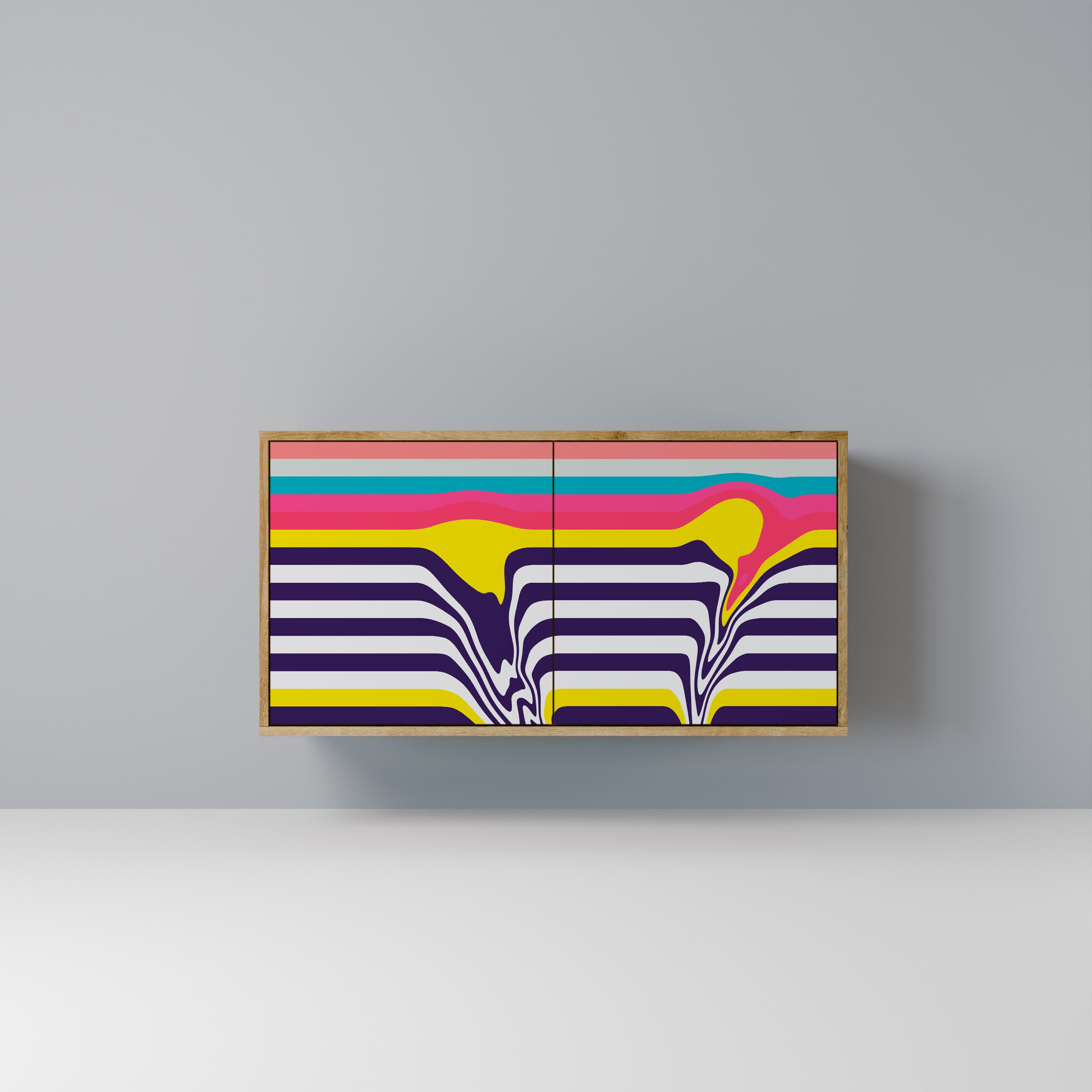 TONE COLLAPSE Sideboard mit 2 Türen in Eichenoptik