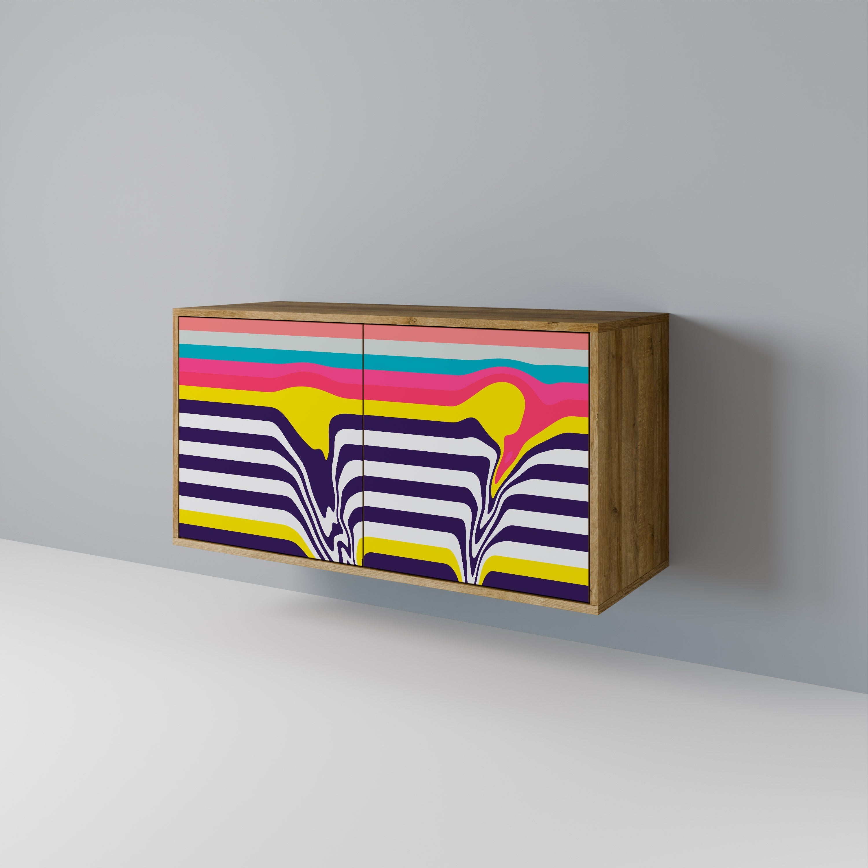 TONE COLLAPSE Sideboard mit 2 Türen in Eichenoptik