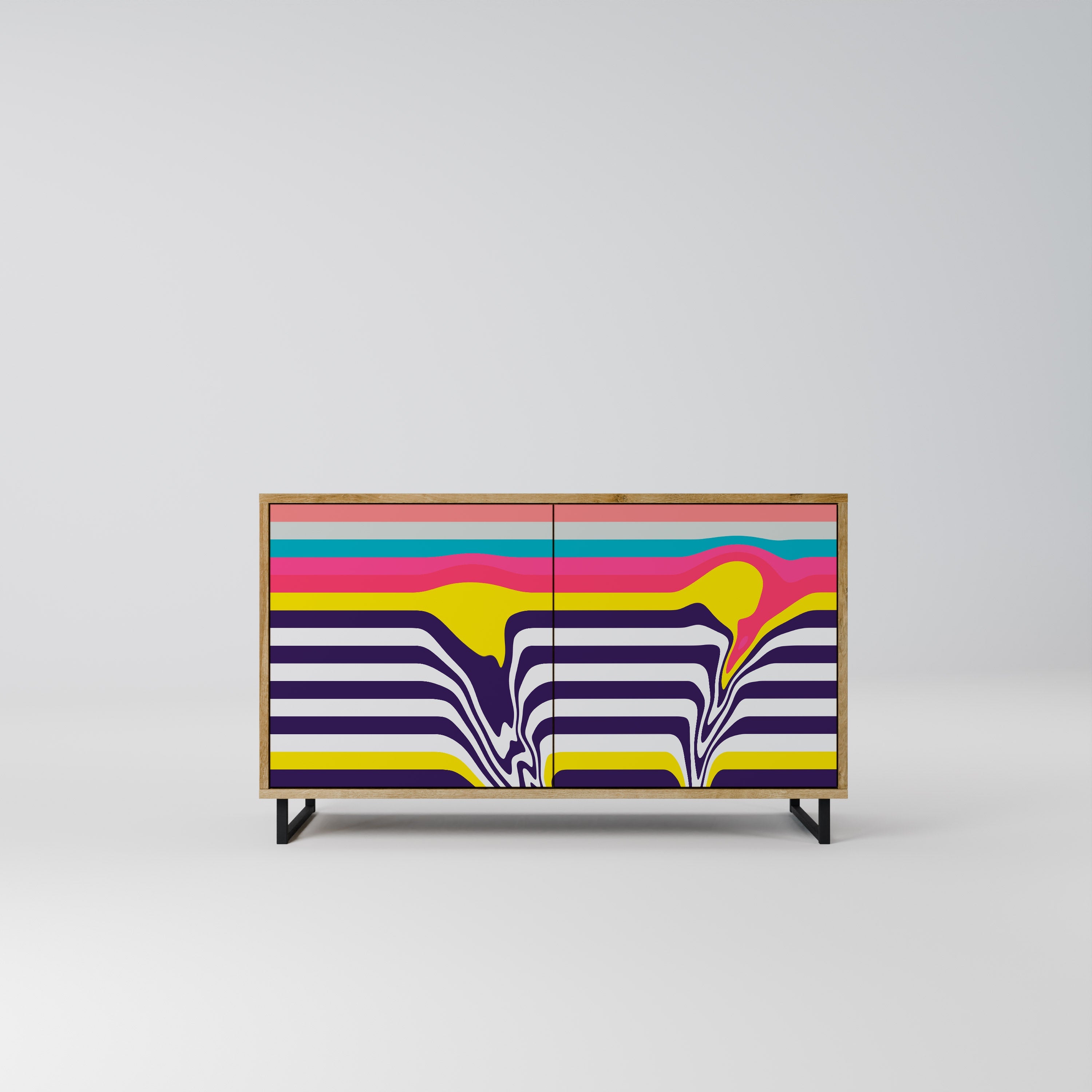 TONE COLLAPSE Sideboard mit 2 Türen in Eichenoptik