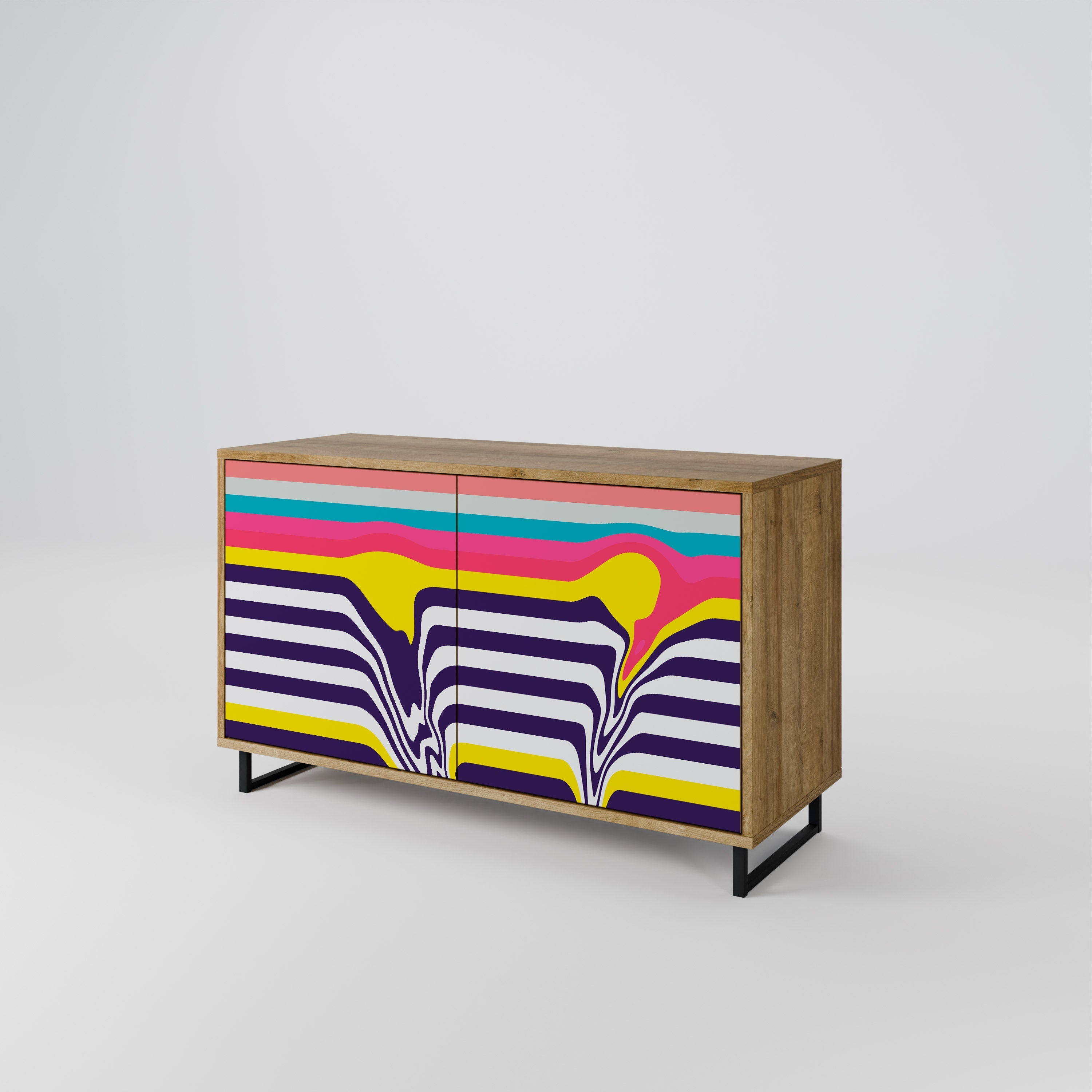 TONE COLLAPSE Sideboard mit 2 Türen in Eichenoptik