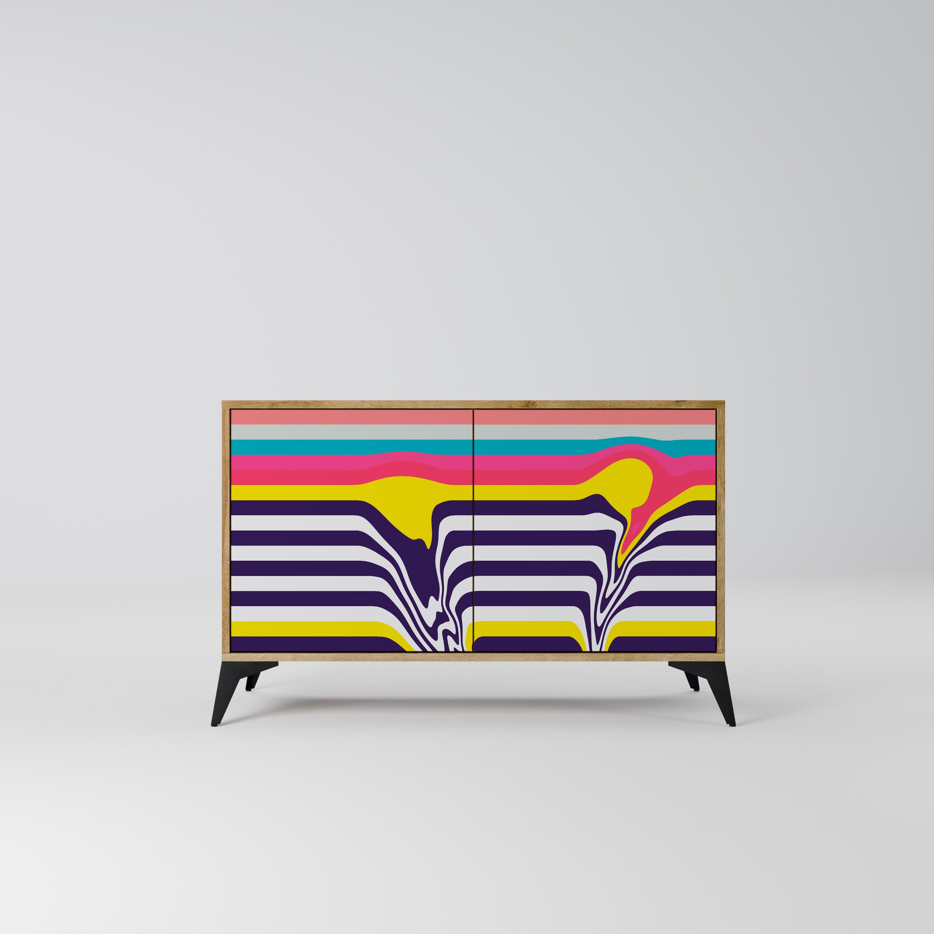 TONE COLLAPSE Sideboard mit 2 Türen in Eichenoptik