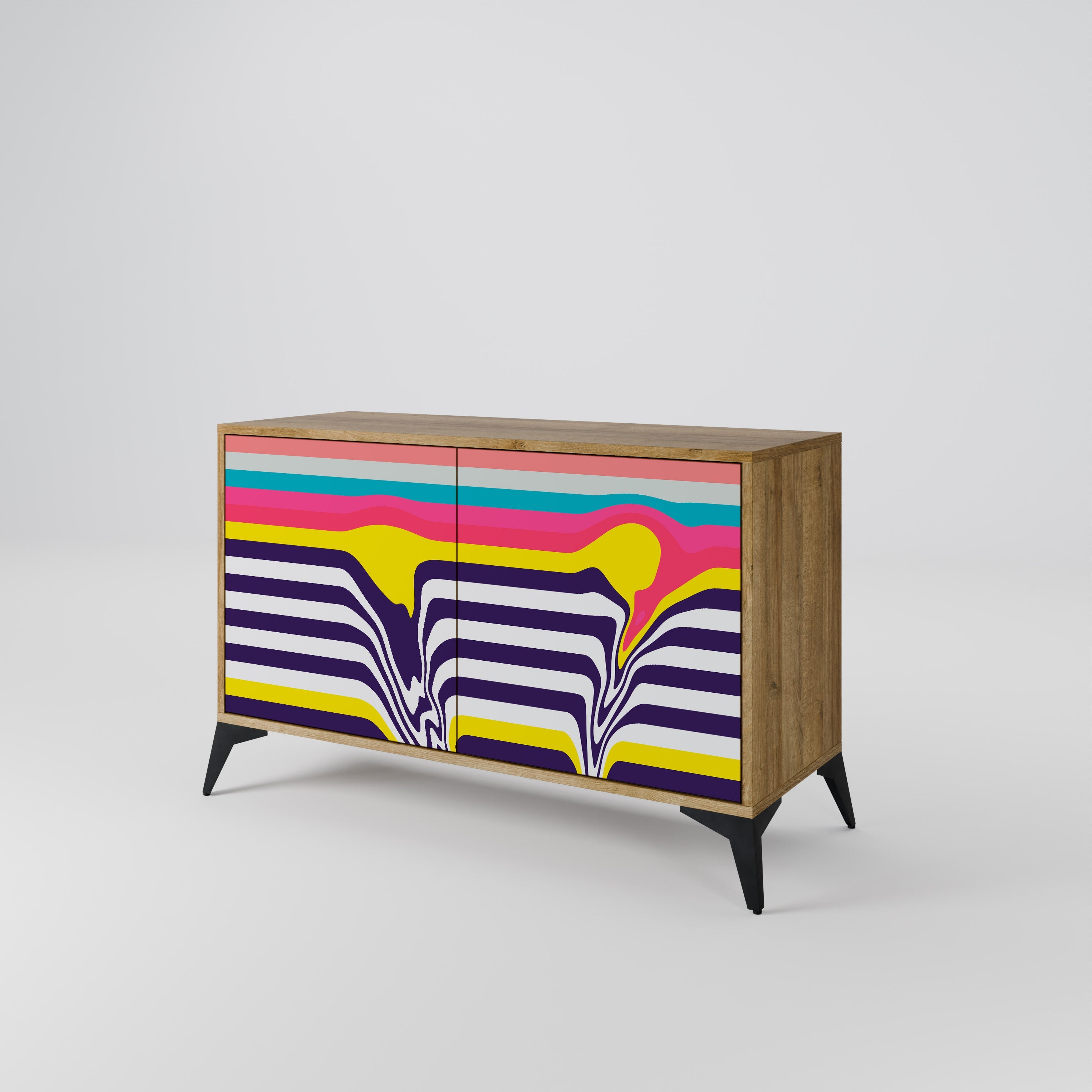 TONE COLLAPSE Sideboard mit 2 Türen in Eichenoptik