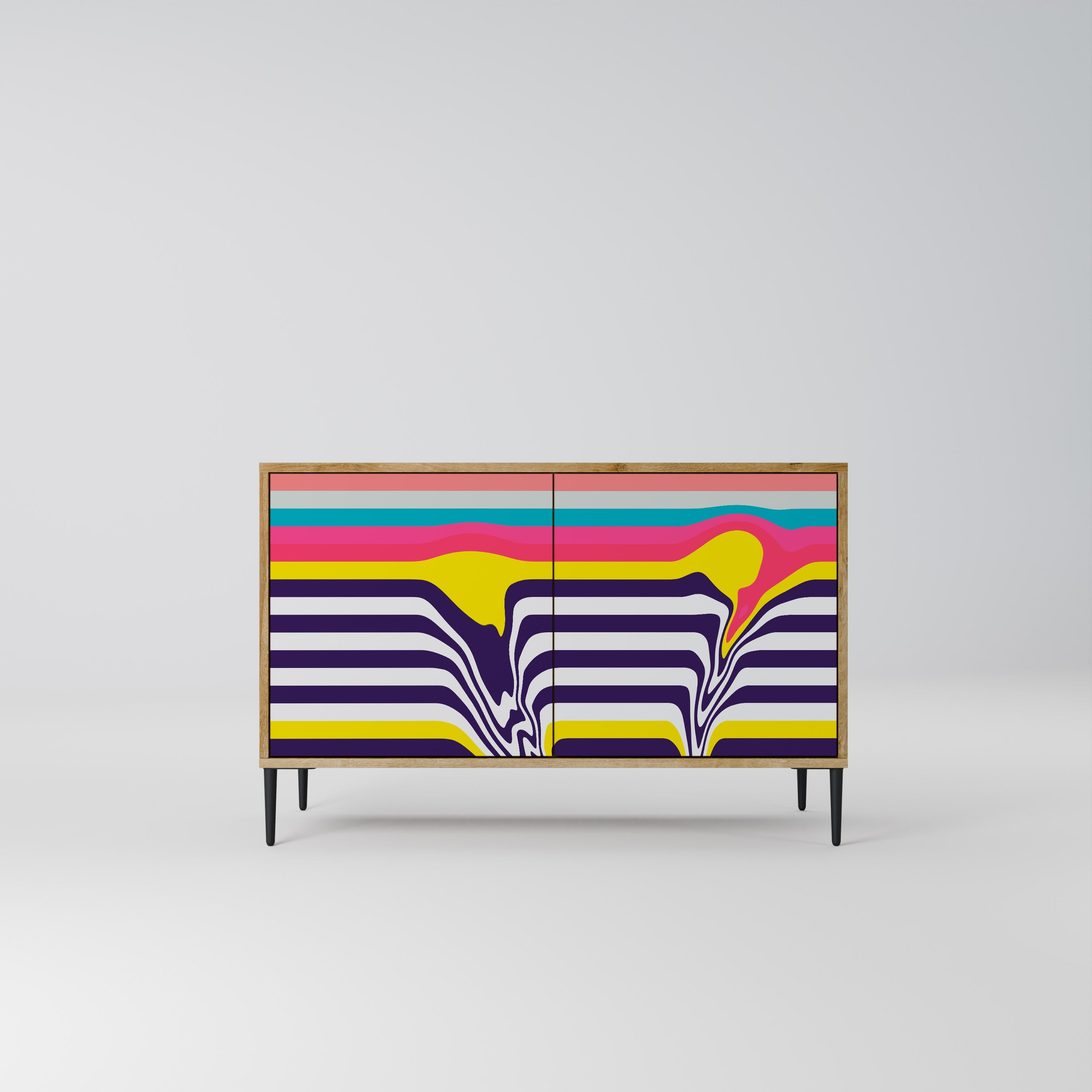 TONE COLLAPSE Sideboard mit 2 Türen in Eichenoptik