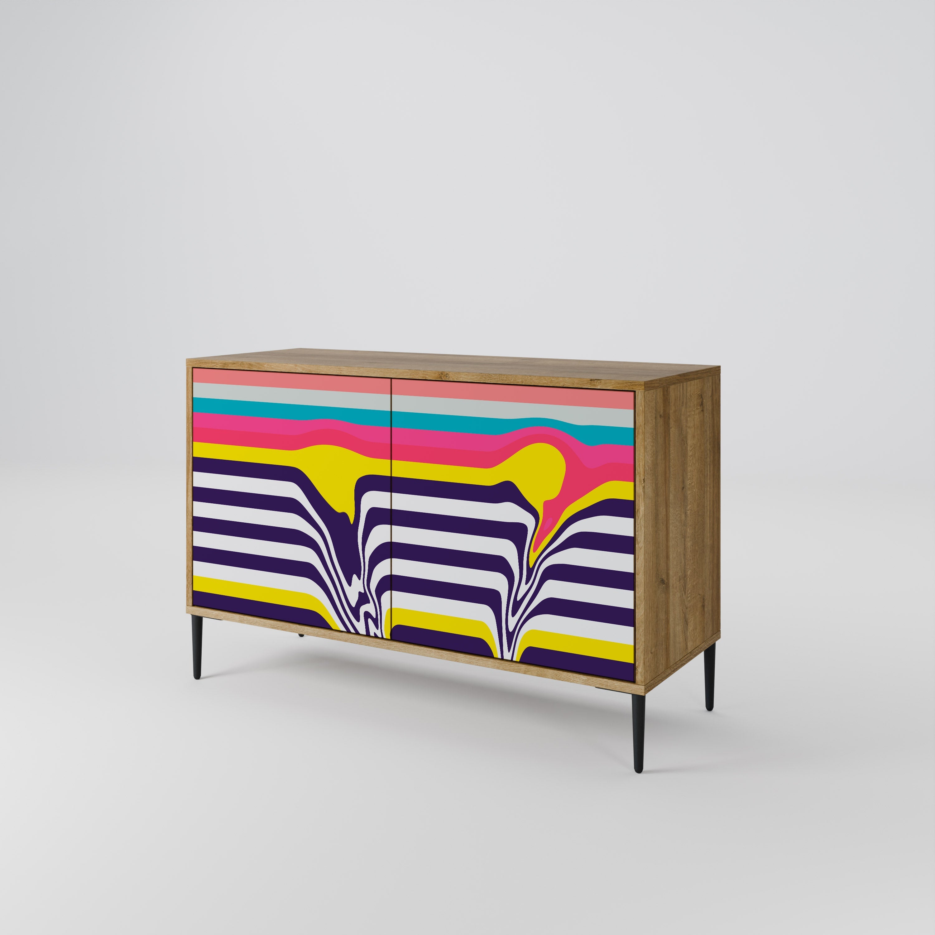 TONE COLLAPSE Sideboard mit 2 Türen in Eichenoptik