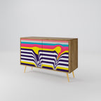 TONE COLLAPSE Sideboard mit 2 Türen in Eiche-Optik